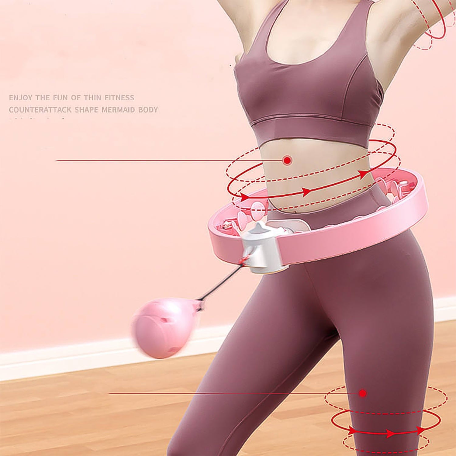 Smart Fitness Hula Hoops with Spinning Ball and Intelligent Counter (1 Pc / Mix Design / Loose) - Shivani Jaswal Smart Fitness Hula Hoops with Spinning Ball and Intelligent Counter (1 Pc / Mix Design / Loose)