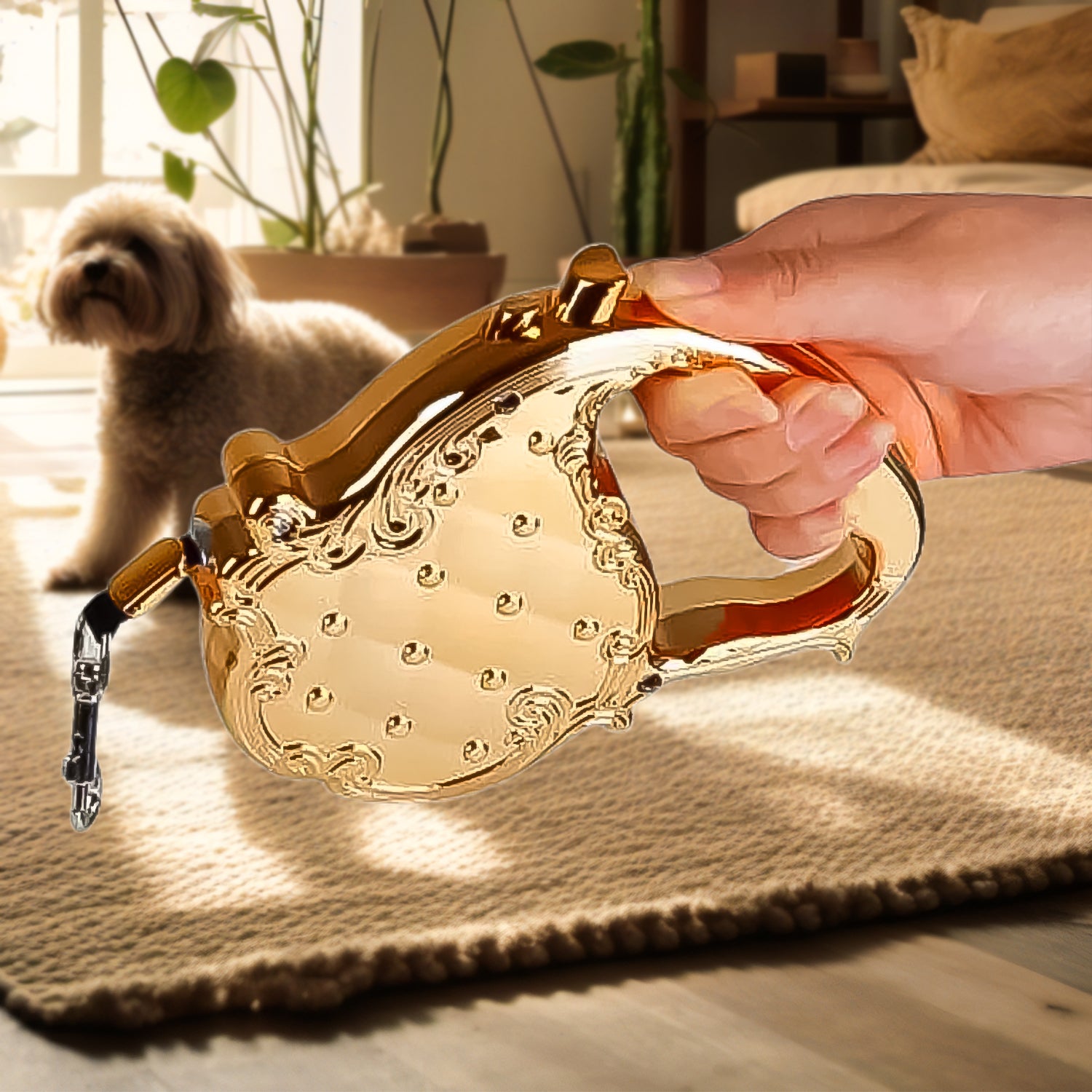 Retractable Telescopic Belt Rope Cat Golden Traction (3M Approx / 1 pc) - Shivani Jaswal Retractable Telescopic Belt Rope Cat Golden Traction (3M Approx / 1 pc)