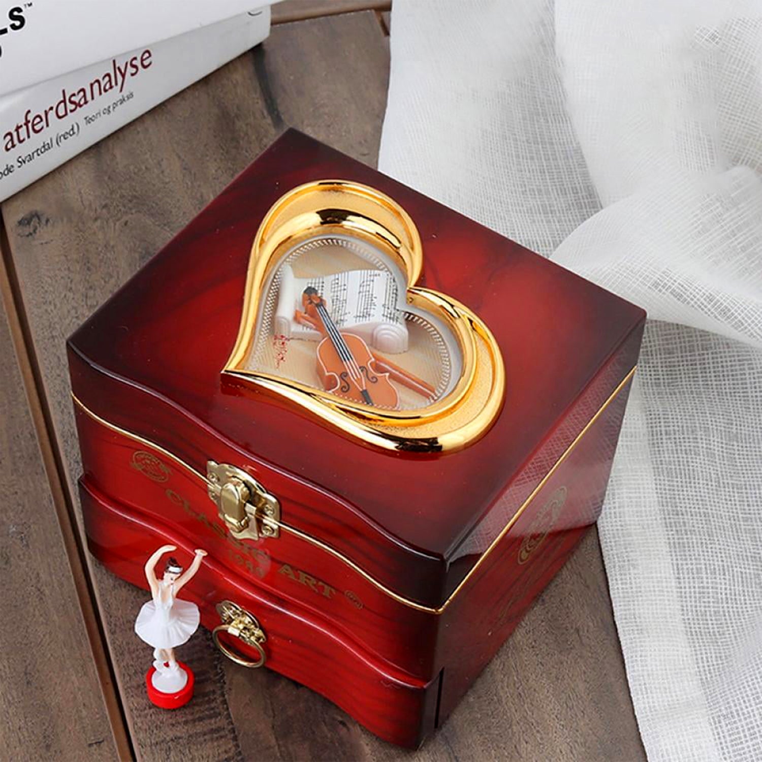 Dancer Ballerina Piano Music Box Hand Crank Music Plastic Box Gift (1 Pc) - Shivani Jaswal Dancer Ballerina Piano Music Box Hand Crank Music Plastic Box Gift (1 Pc)