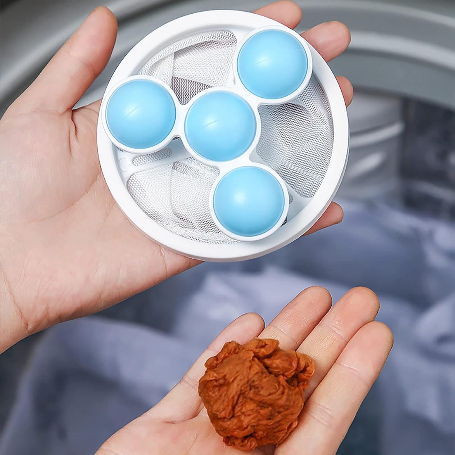 Floating Laundry Ball Lint Catcher – Reusable Hair & Fur Filter (1 Pc) - Shivani Jaswal Floating Laundry Ball Lint Catcher – Reusable Hair & Fur Filter (1 Pc)