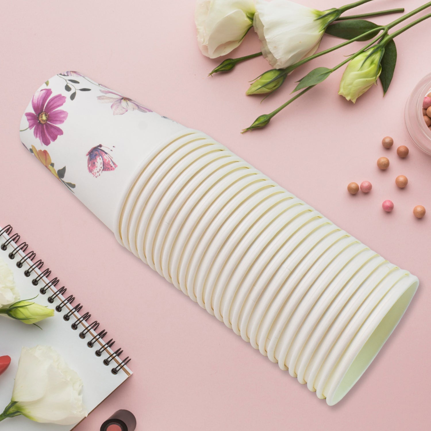 Disposable Paper Cups, Disposable Tea, Coffee Cups (24 Pcs Set / Mix Color & Design) - Shivani Jaswal Disposable Paper Cups, Disposable Tea, Coffee Cups (24 Pcs Set / Mix Color & Design)