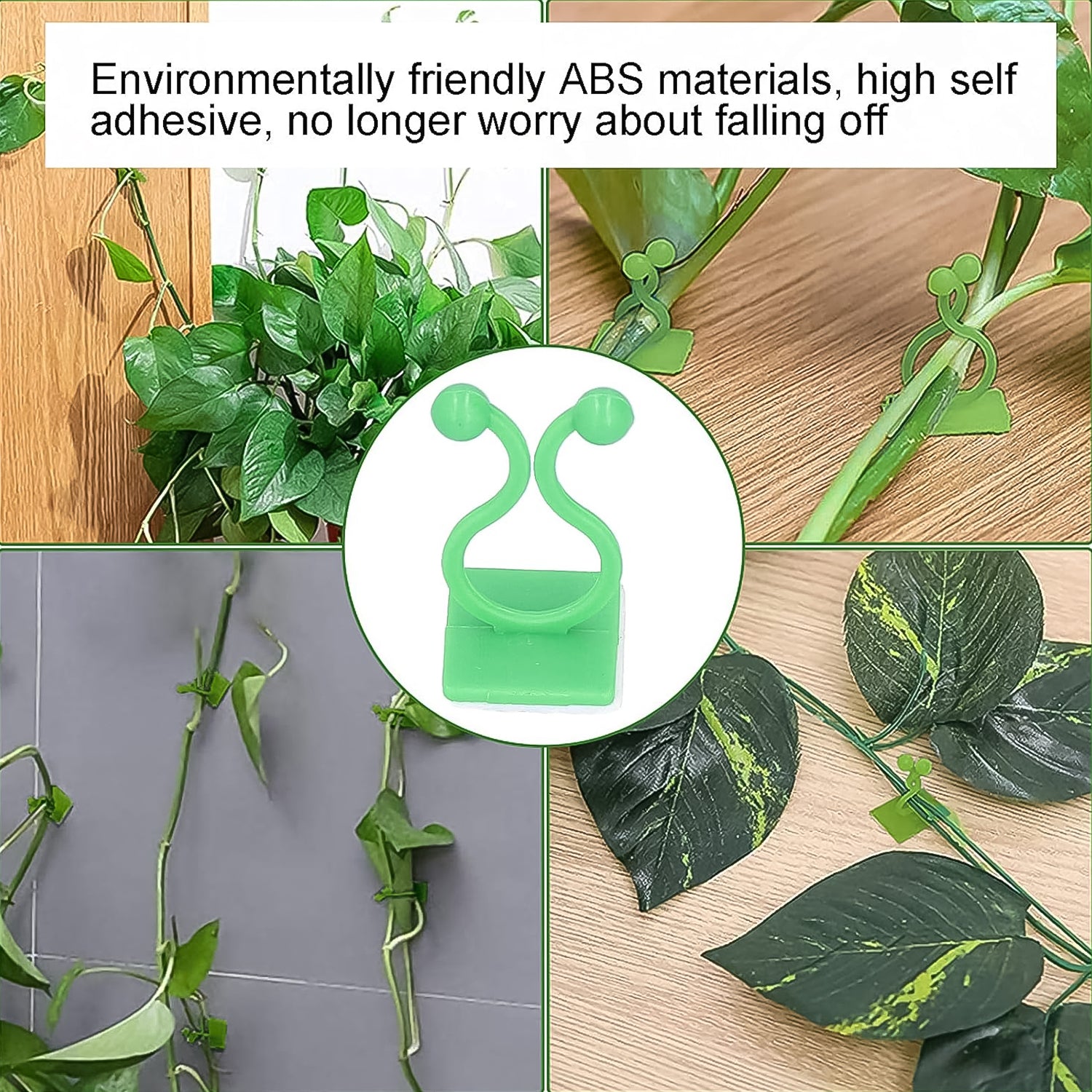 Plant Climbing Wall Fixture Clip Self-Adhesive Hook (100 Pcs Set) - Shivani Jaswal Plant Climbing Wall Fixture Clip Self-Adhesive Hook (100 Pcs Set)