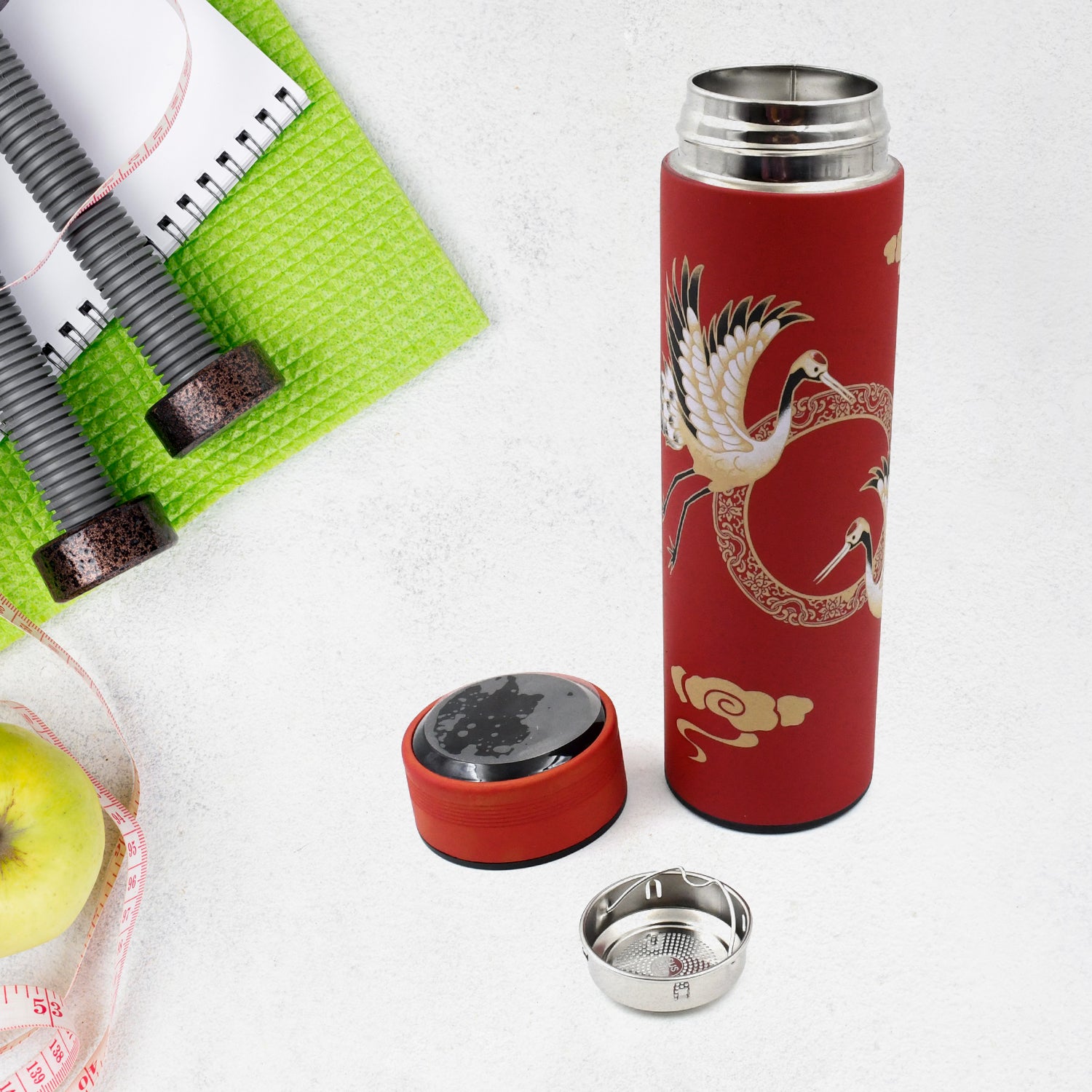 Printed Smart Vacuum Insulated Water Bottle with LED Temperature Display (1 Pc / 500 ML Approx / Multicolor) - Shivani Jaswal Printed Smart Vacuum Insulated Water Bottle with LED Temperature Display (1 Pc / 500 ML Approx / Multicolor)