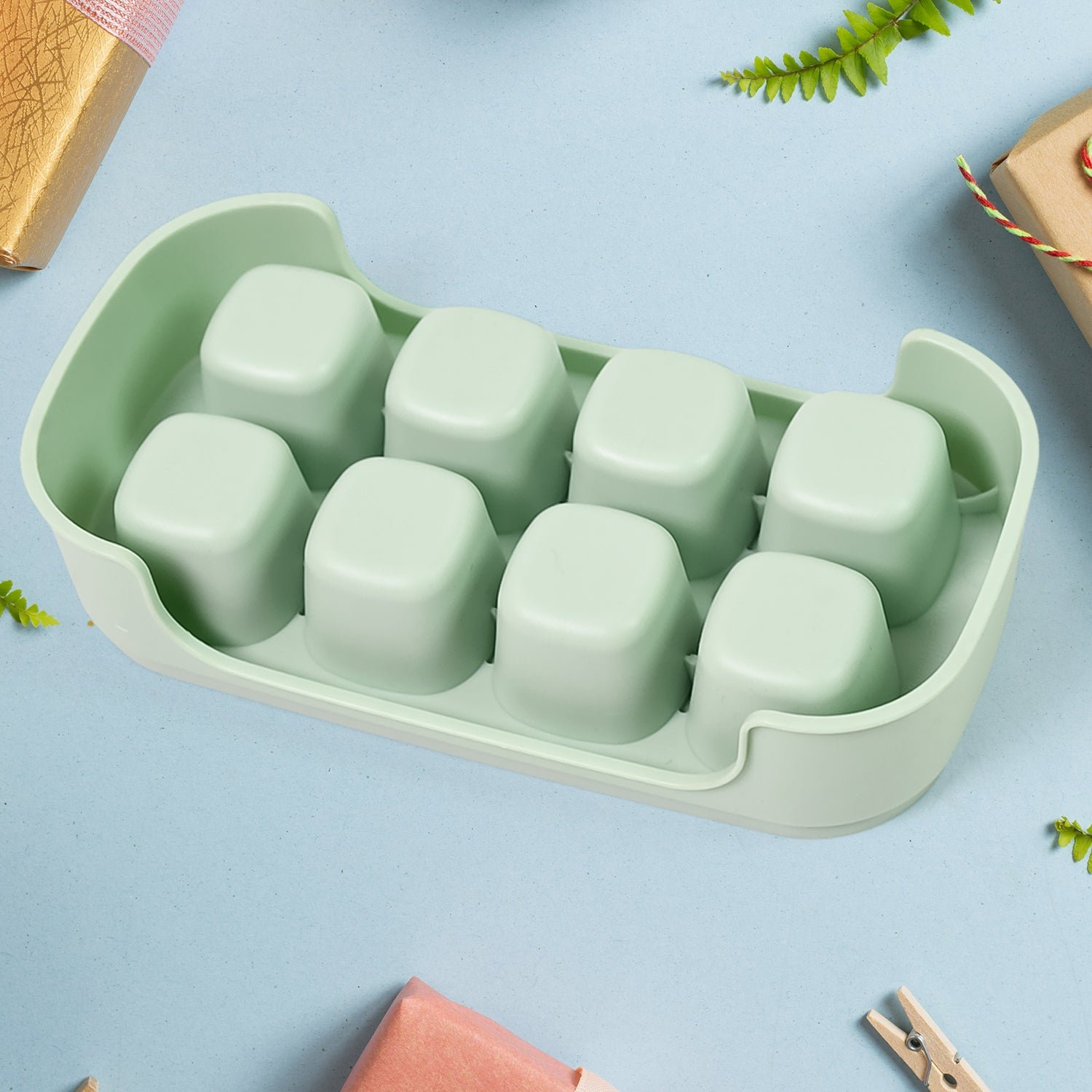 Ice Mold, 8 Grid Food Grade Portable Plastic Ice Tray (1 Pc / 15×8 Cm) - Shivani Jaswal Ice Mold, 8 Grid Food Grade Portable Plastic Ice Tray (1 Pc / 15×8 Cm)