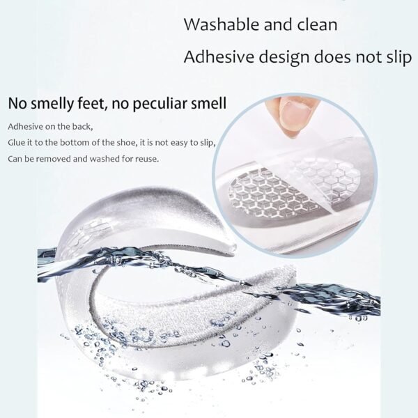 1 Pairs Silicone Heel Pads, Shoes Insole (12Ã—7Ã—2 Cm)