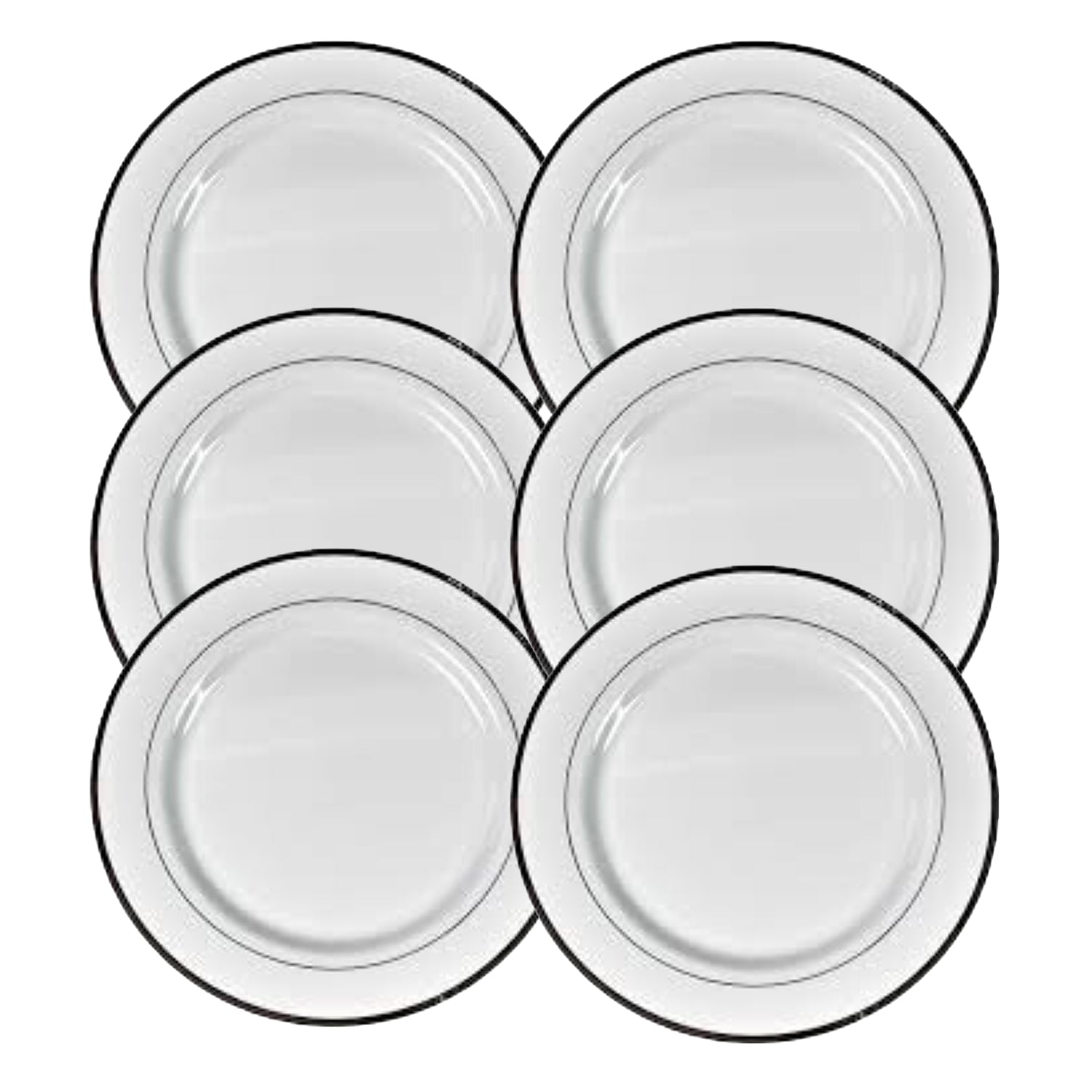 Round Plastic Dinner Plates Wedding Birthday Party Tableware Supplies (6 Pcs Set) - Shivani Jaswal Round Plastic Dinner Plates Wedding Birthday Party Tableware Supplies (6 Pcs Set)