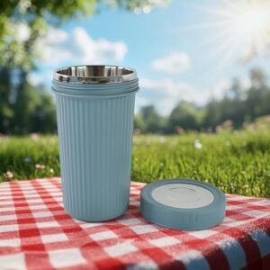 Apex Double Wall Inner Steel Travel Glass (500ml) Approx (1 Pc / Mix Color)