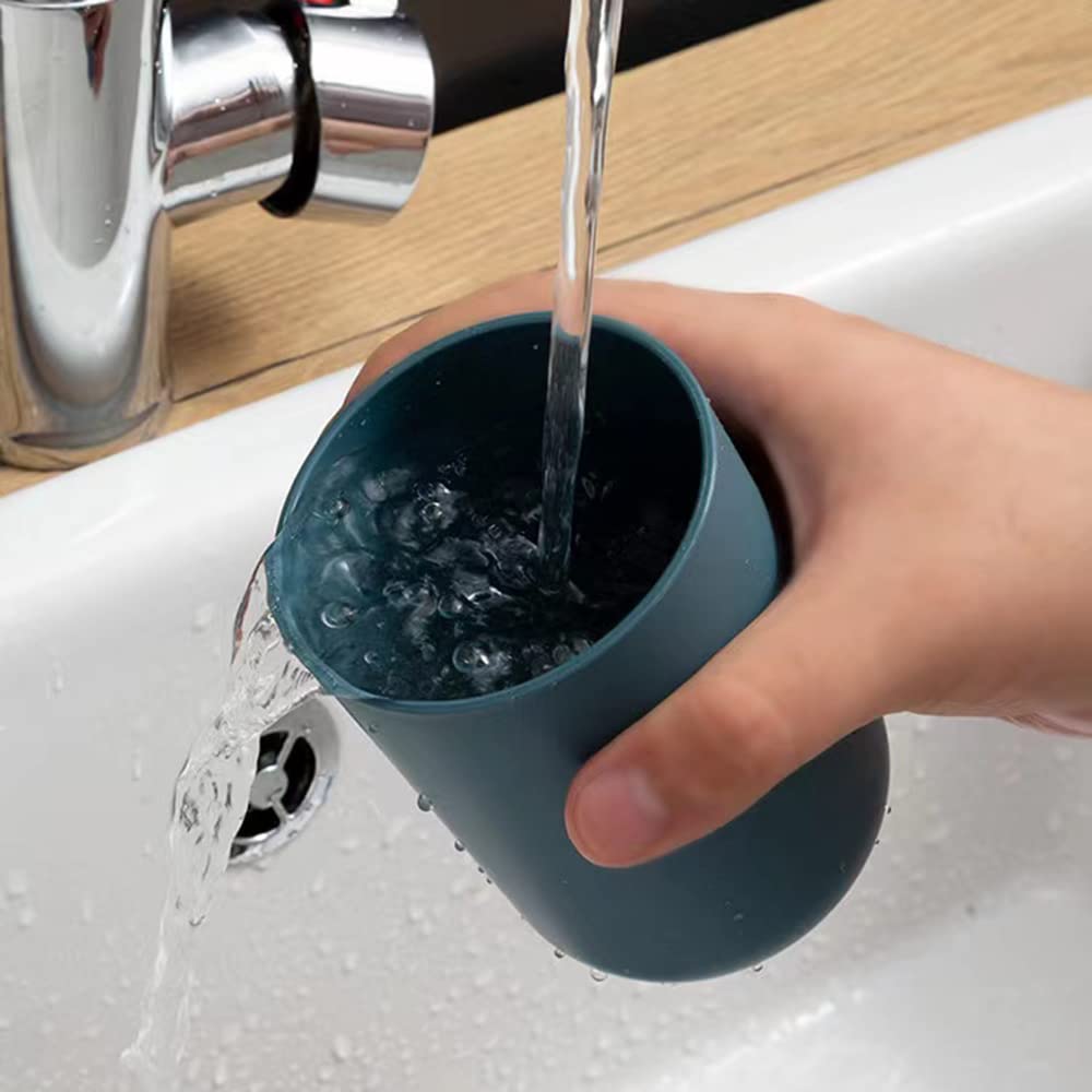 Multipurpose Wall Mount Toothbrush Holder Plastic Stand With 2 Cup (1 Set) - Shivani Jaswal Multipurpose Wall Mount Toothbrush Holder Plastic Stand With 2 Cup (1 Set)