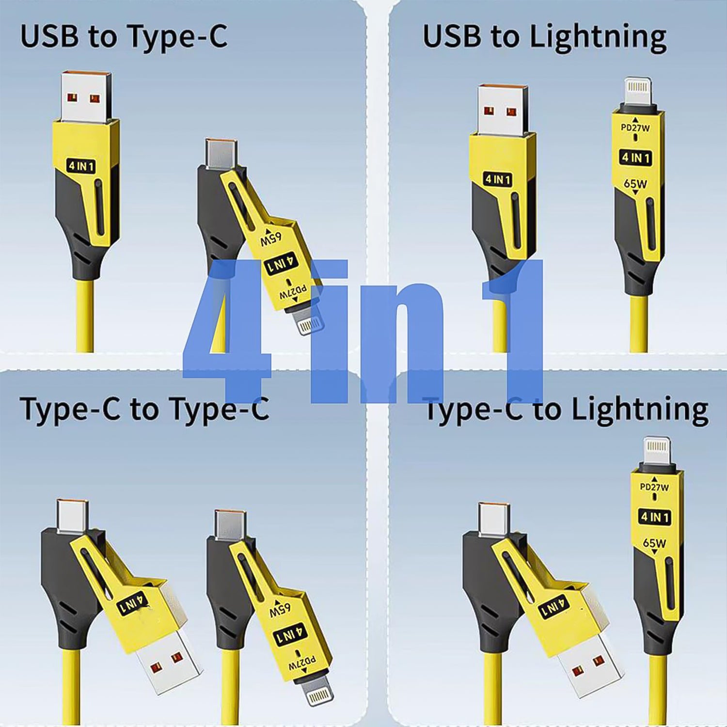 4 in 1 Spring Fast Charging Cable (1 Pc / 1.5 Mtr Long) - Shivani Jaswal 4 in 1 Spring Fast Charging Cable (1 Pc / 1.5 Mtr Long)