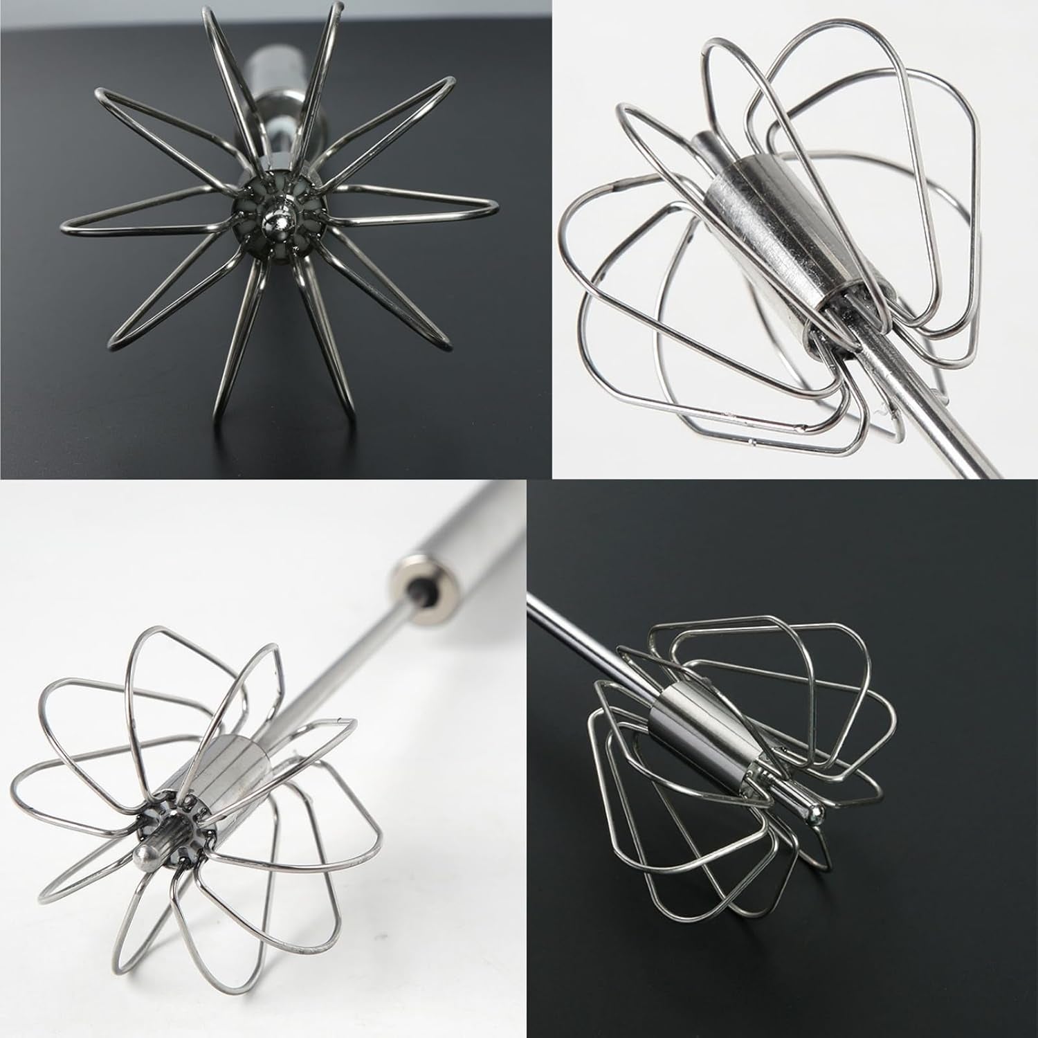Medium Stainless Steel Egg Whisk, Hand Push Rotary Whisk Blender (1 Pc / 30 Cm) - Shivani Jaswal Medium Stainless Steel Egg Whisk, Hand Push Rotary Whisk Blender (1 Pc / 30 Cm)