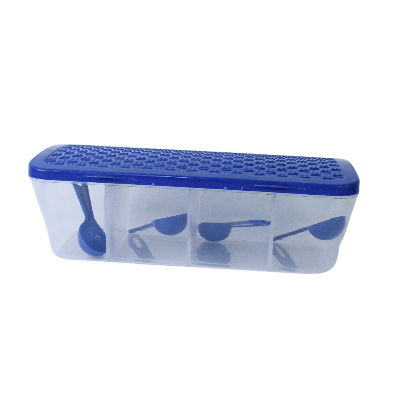 Kitchen Multipurpose Air-tight 4 Sections Storage Containers / Masala Box (1 Set) - Shivani Jaswal Kitchen Multipurpose Air-tight 4 Sections Storage Containers / Masala Box (1 Set)