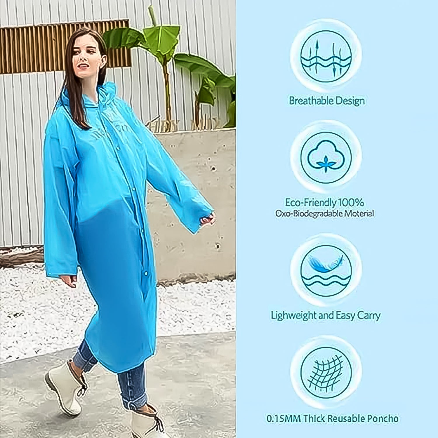 Eva Portable Rain Coat, Waterproof Raincoat (1pc) - Shivani Jaswal Eva Portable Rain Coat, Waterproof Raincoat (1pc)