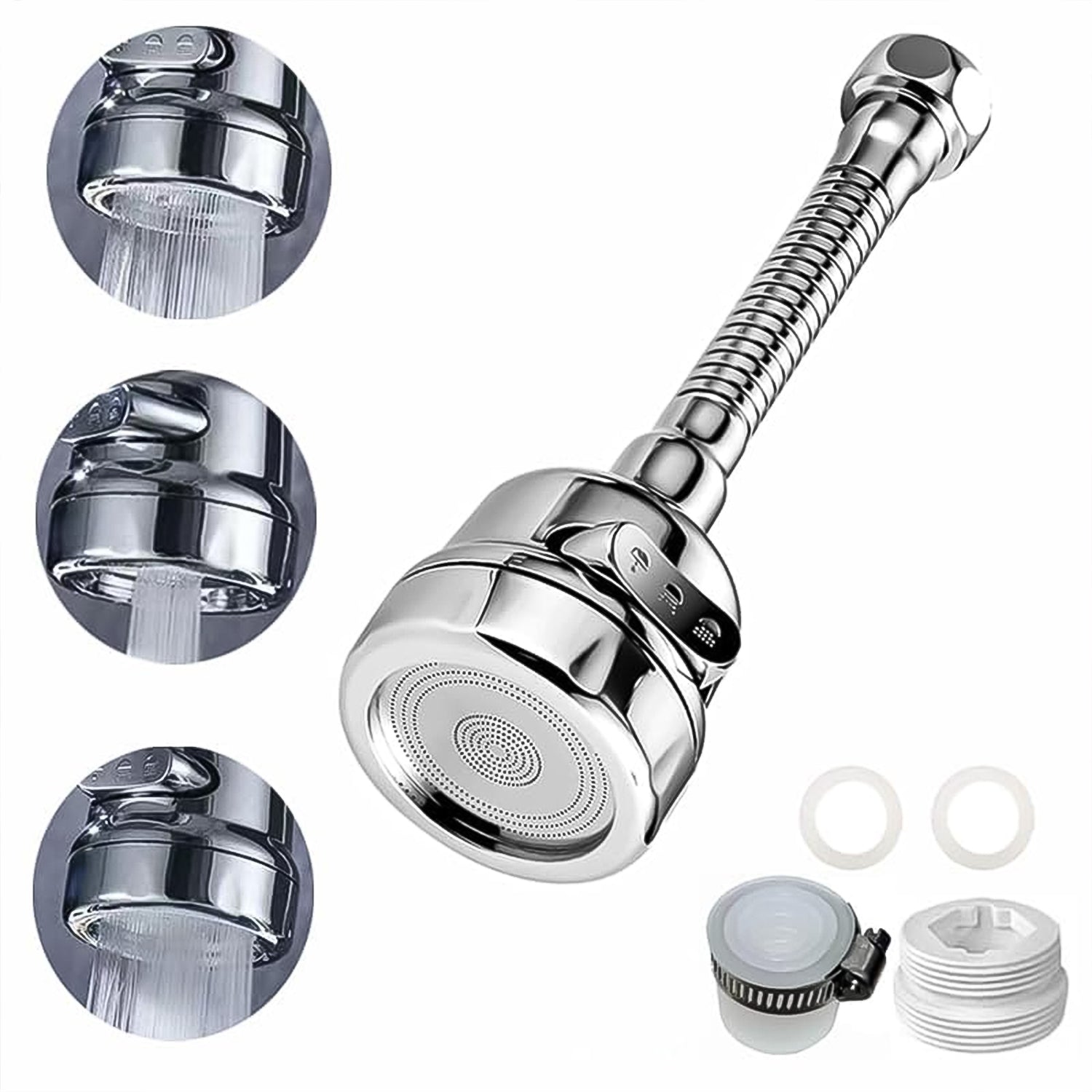 Stainless Steel Water Faucet Sprayer Head (1 Pc / 7 Inch) - Shivani Jaswal Stainless Steel Water Faucet Sprayer Head (1 Pc / 7 Inch)