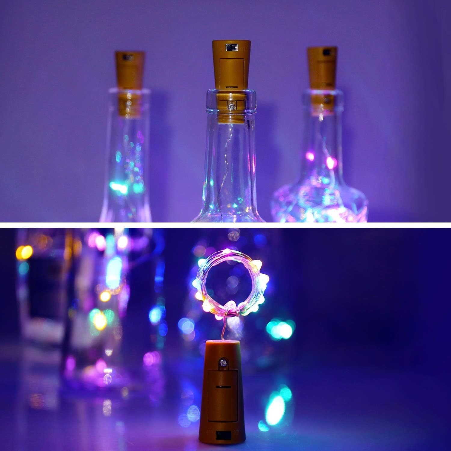 Wine Bottle Cork LED String Light, 2M Cable Multicolor, Battery Operated (1 Pc) - Shivani Jaswal Wine Bottle Cork LED String Light, 2M Cable Multicolor, Battery Operated (1 Pc)