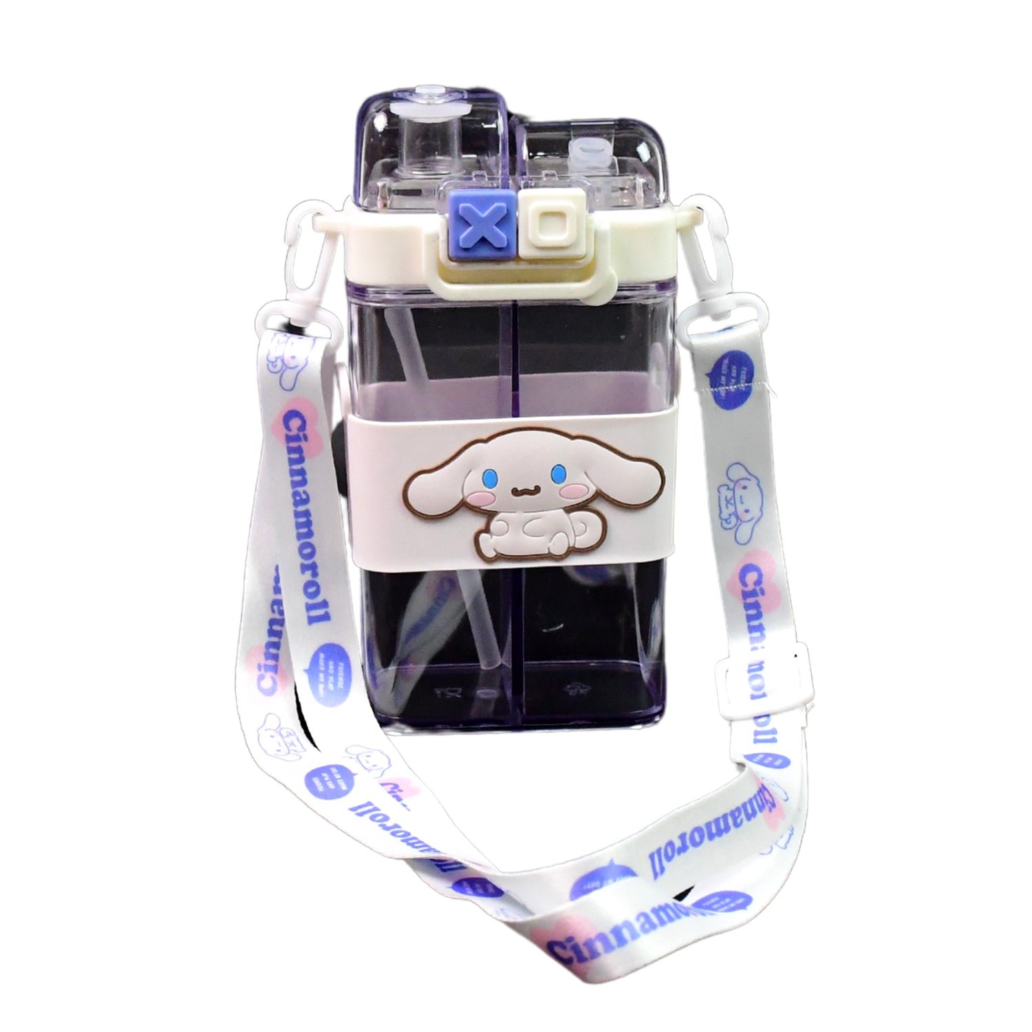 2in1 Dual Compartment Water Bottle with Straw and Adjustable Shoulder Straps (1 Pc / Multi color) - Shivani Jaswal 2in1 Dual Compartment Water Bottle with Straw and Adjustable Shoulder Straps (1 Pc / Multi color)