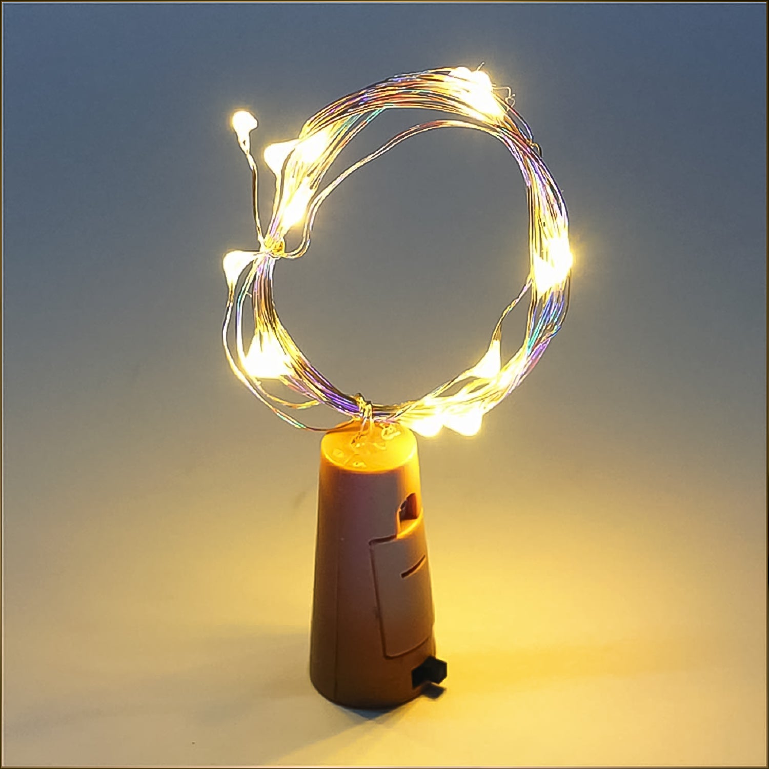 Wine Bottle Cork LED String Light – 2M Cable, Battery Operated, Warm White (1 Pc) - Shivani Jaswal Wine Bottle Cork LED String Light – 2M Cable, Battery Operated, Warm White (1 Pc)