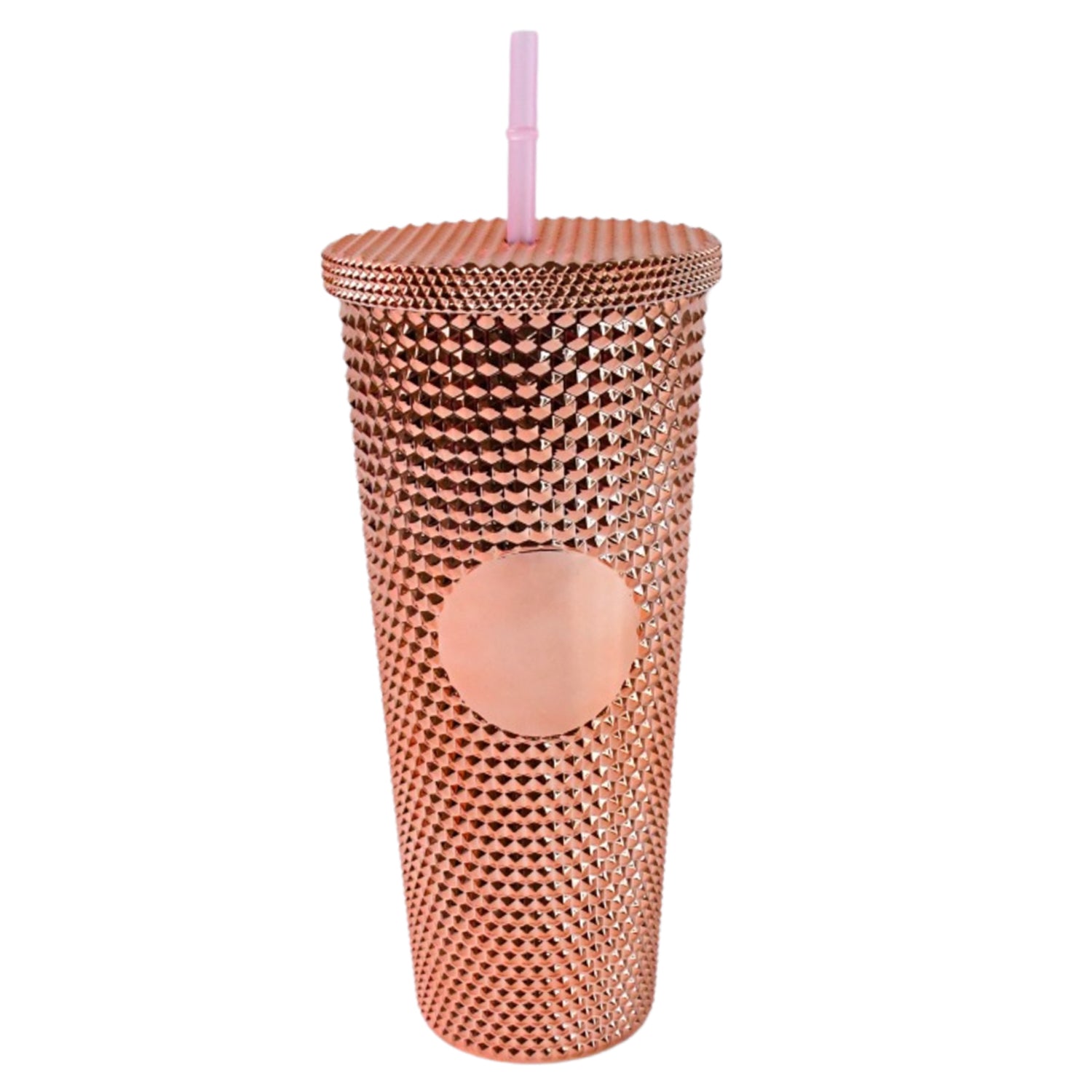 Studded Cup Tumbler Straw Lid - Plastic Double Walled Cold Cup for iced Coffee - Shivani Jaswal Studded Cup Tumbler Straw Lid - Plastic Double Walled Cold Cup for iced Coffee