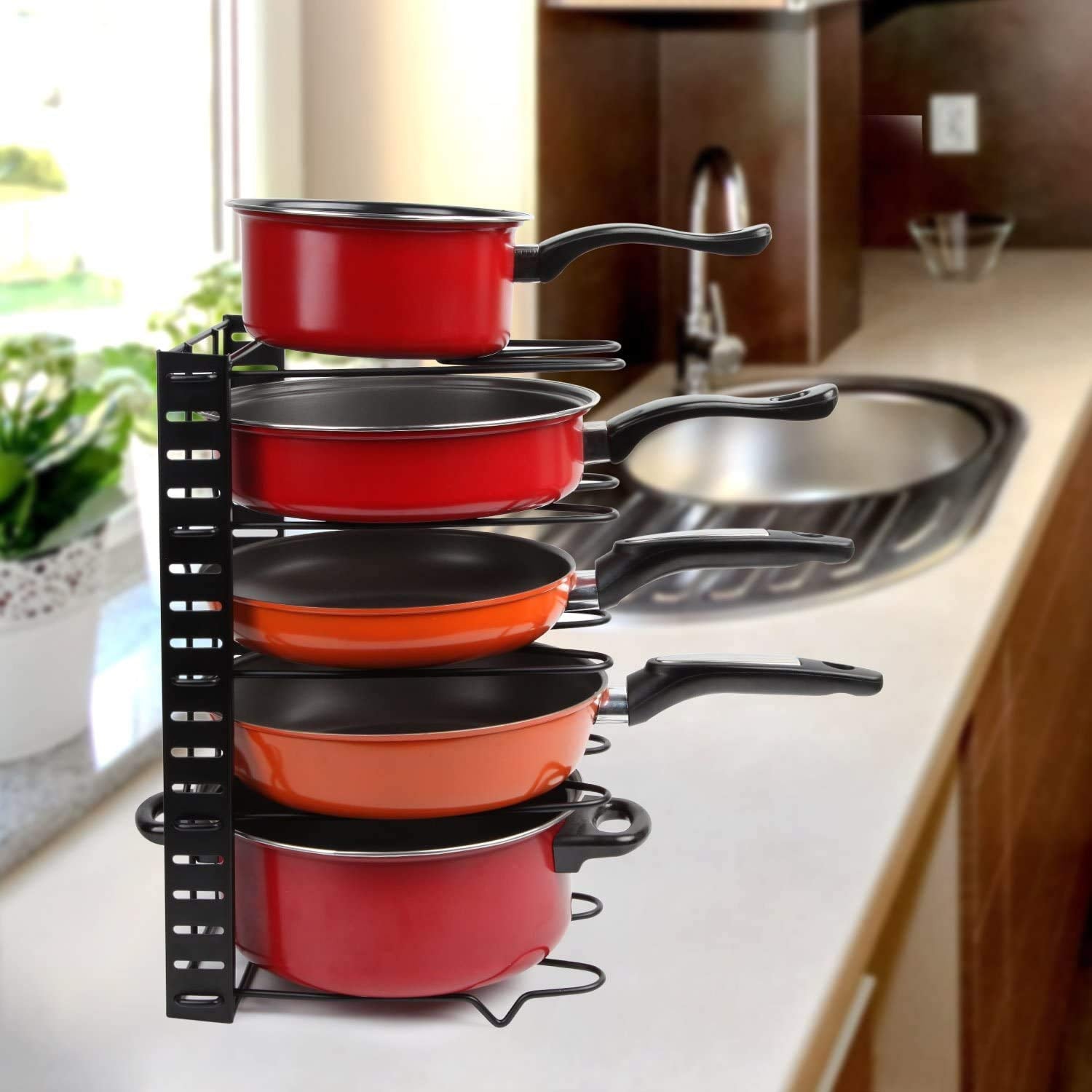 Multipurpose Pan & Pot Organizer Rack (1 Pc) - Shivani Jaswal Multipurpose Pan & Pot Organizer Rack (1 Pc)