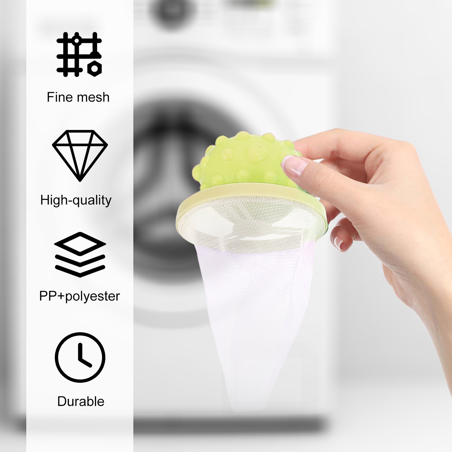 Reusable Washing Machine Floating Cylindrical Shape Lint Mesh Bag ( 1 Pc) - Shivani Jaswal Reusable Washing Machine Floating Cylindrical Shape Lint Mesh Bag ( 1 Pc)