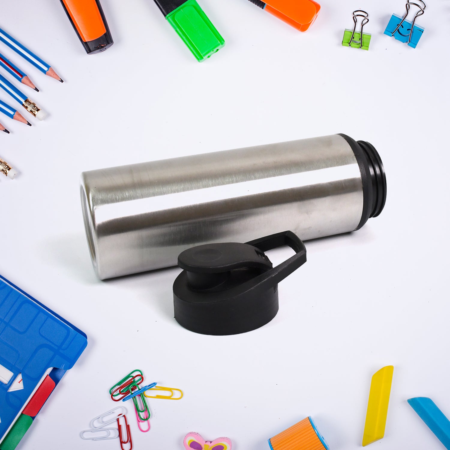 Steel Water Bottle | Sipper Bottle | Fridge Water Bottle Set of 1 (600 ML Approx) - Shivani Jaswal Steel Water Bottle | Sipper Bottle | Fridge Water Bottle Set of 1 (600 ML Approx)