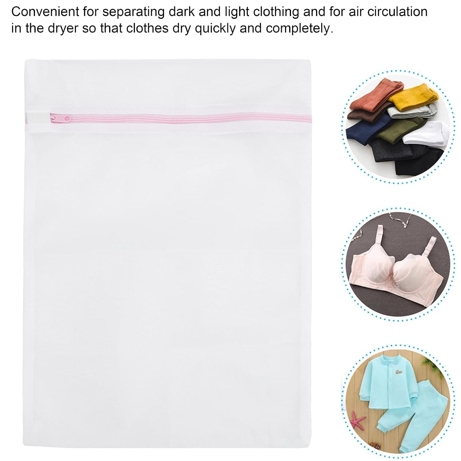 Reusable and Durable Zip Mesh Laundry Bag 3 Different Size (3 Pcs Set) - Shivani Jaswal Reusable and Durable Zip Mesh Laundry Bag 3 Different Size (3 Pcs Set)