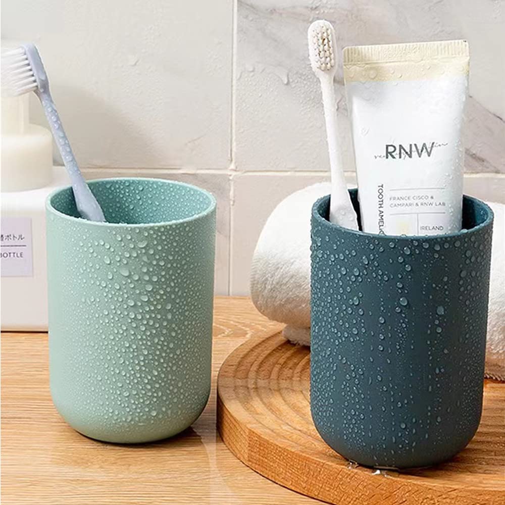 Multipurpose Wall Mount Toothbrush Holder Plastic Stand With 2 Cup (1 Set) - Shivani Jaswal Multipurpose Wall Mount Toothbrush Holder Plastic Stand With 2 Cup (1 Set)