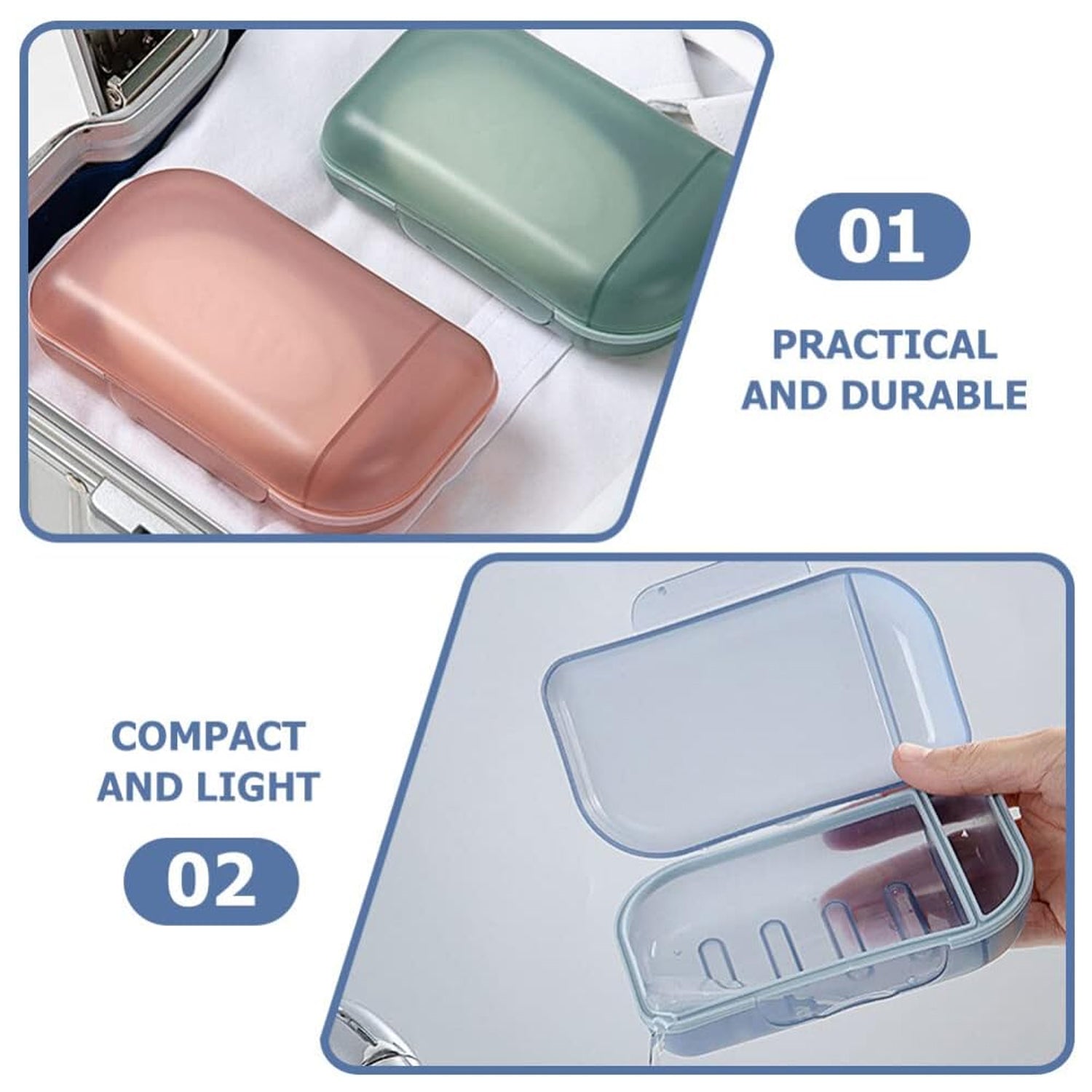 Travel Soap Container, Soap Travel Case with Lid (1 Pc) - Shivani Jaswal Travel Soap Container, Soap Travel Case with Lid (1 Pc)