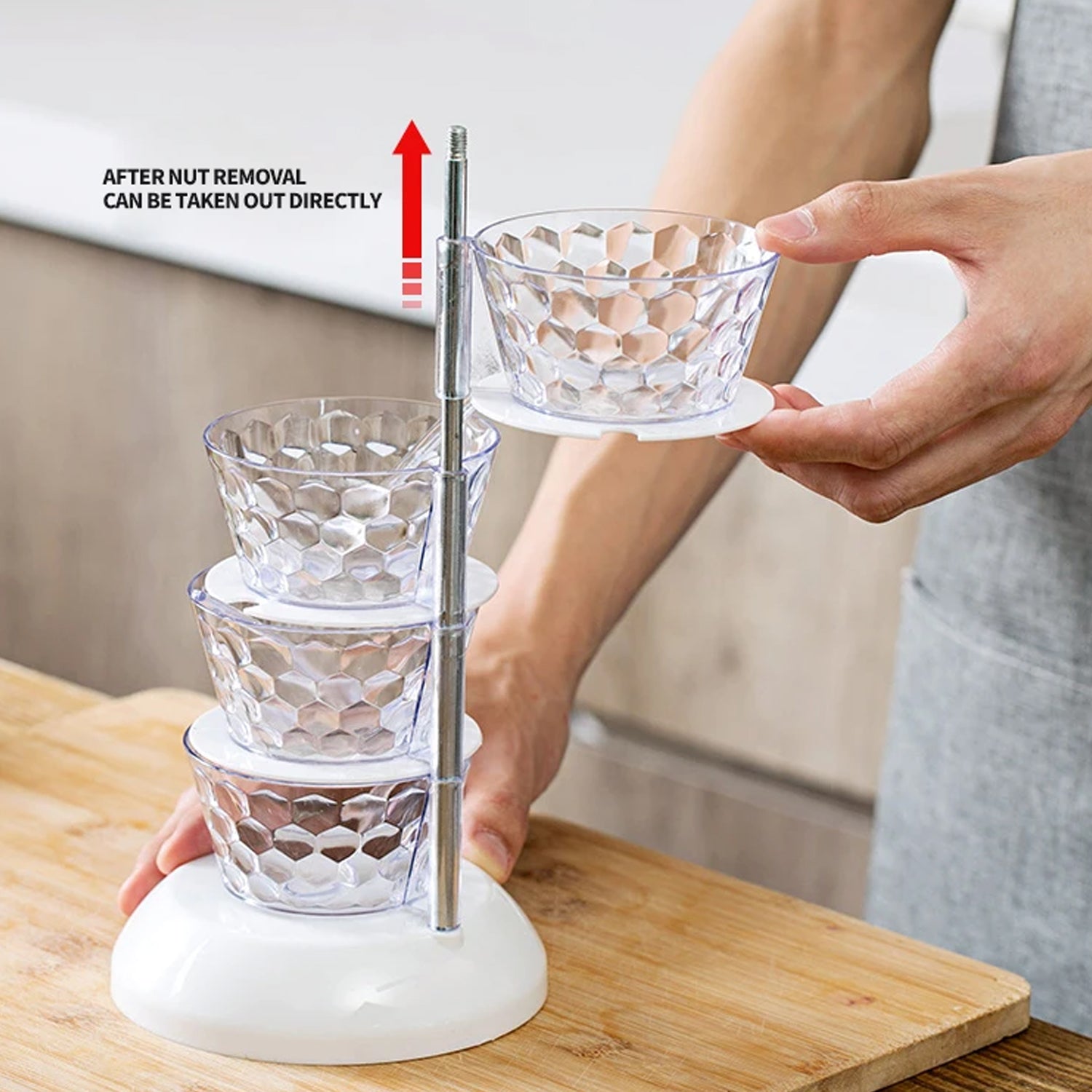 5 Section 360° Rotating Vertical Seasoning Box Plastic Pickle Tower | Spice Rack (5 Layer with 5 Plastic Spoon / 1 Set) - Shivani Jaswal 5 Section 360° Rotating Vertical Seasoning Box Plastic Pickle Tower | Spice Rack (5 Layer with 5 Plastic Spoon / 1 Set)