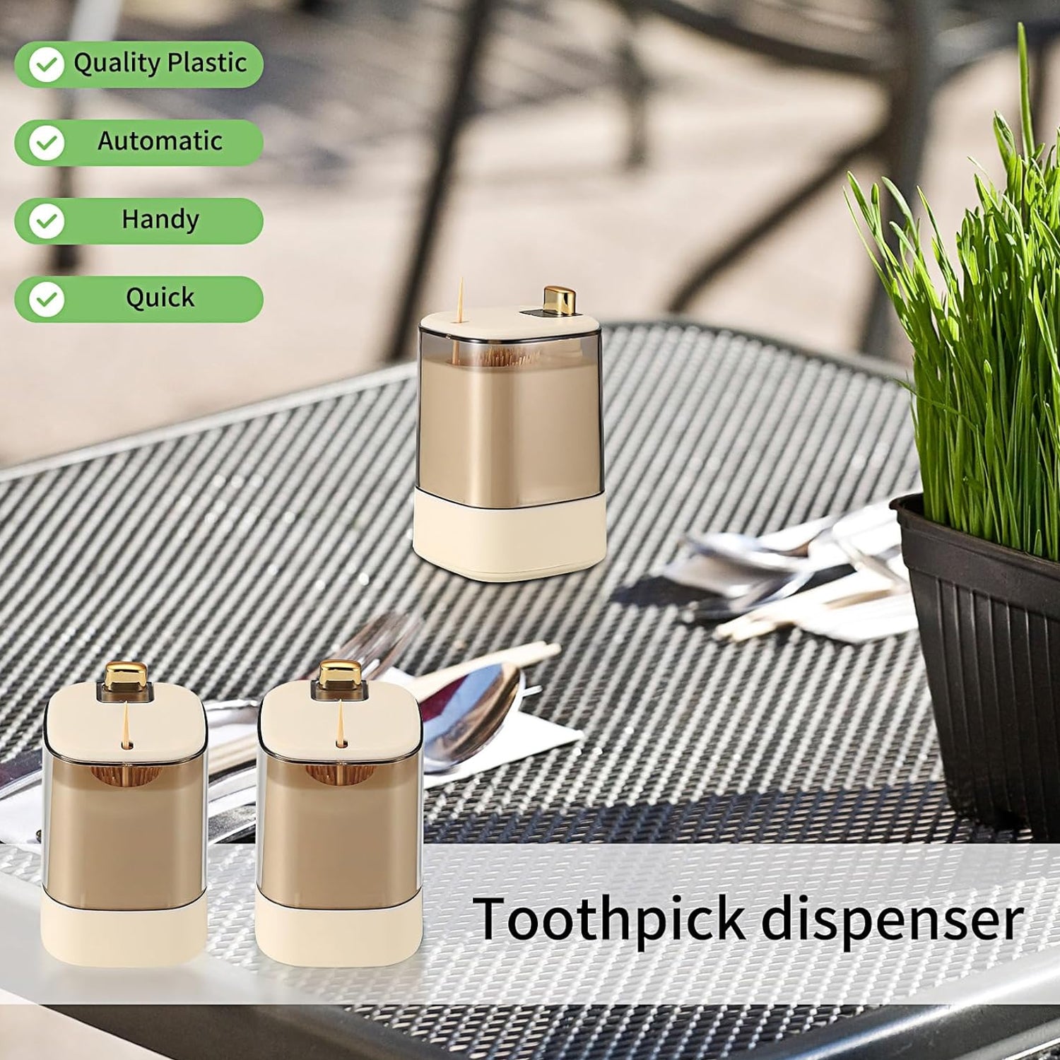 Toothpick Holder Dispensers, Automatic Toothpicks Container, Toothpicks Storage Dispensers Box, for Home Living room Kitchen Restaurant (1 Pc) - Shivani Jaswal Toothpick Holder Dispensers, Automatic Toothpicks Container, Toothpicks Storage Dispensers Box, for Home Living room Kitchen Restaurant (1 Pc)