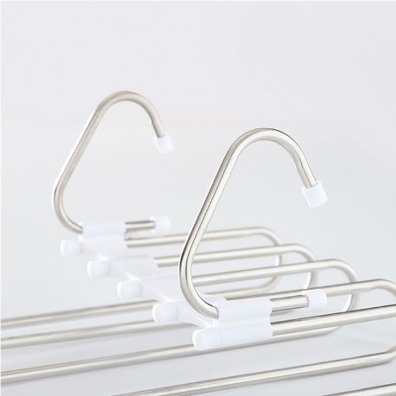 5 in 1 Stainless Steel Foldable Hangers for Clothes Hanging - Shivani Jaswal 5 in 1 Stainless Steel Foldable Hangers for Clothes Hanging