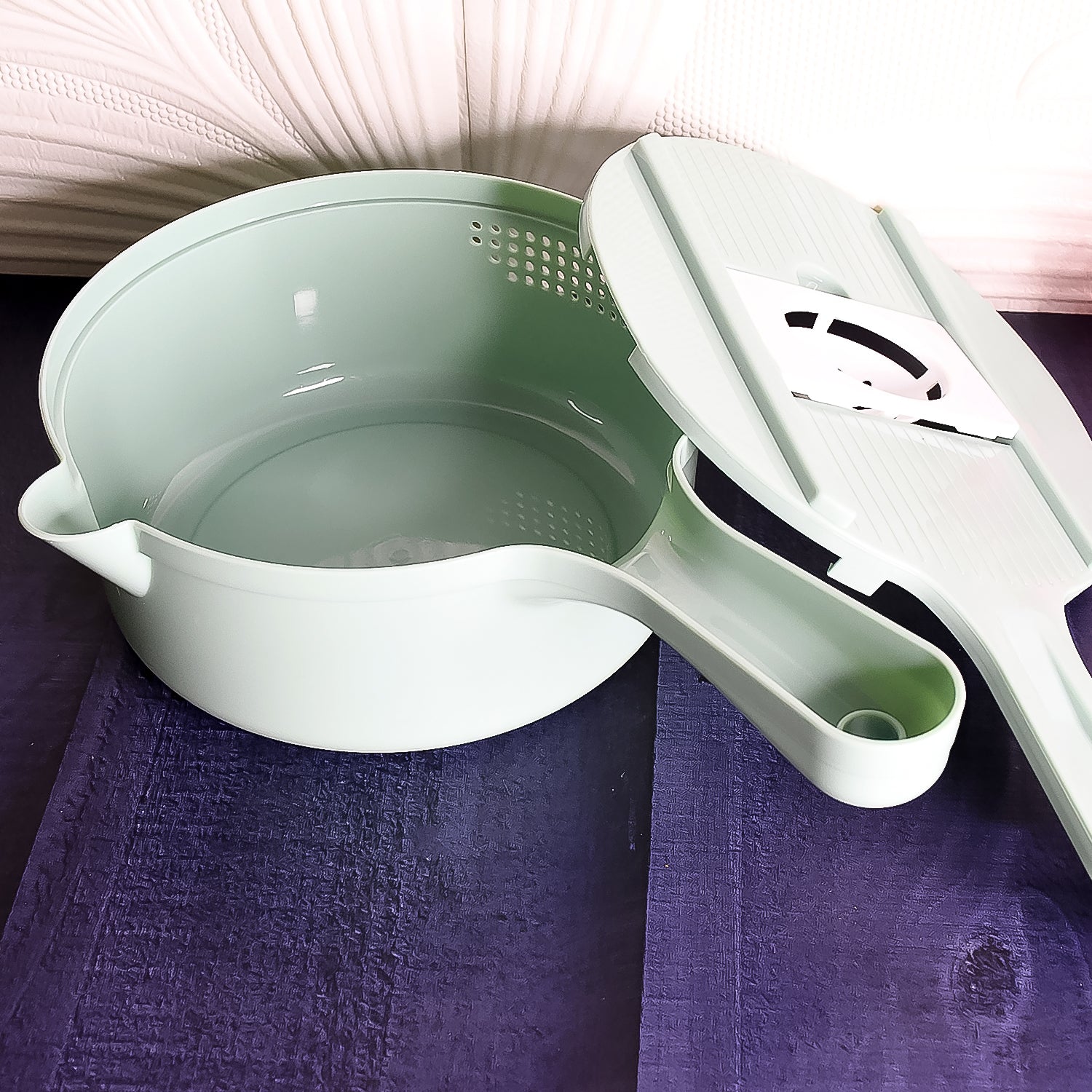 Vegetable Choppers with Drain Basket | 6 in 1 Vegetable Slicer Blades (1 Set) - Shivani Jaswal Vegetable Choppers with Drain Basket | 6 in 1 Vegetable Slicer Blades (1 Set)