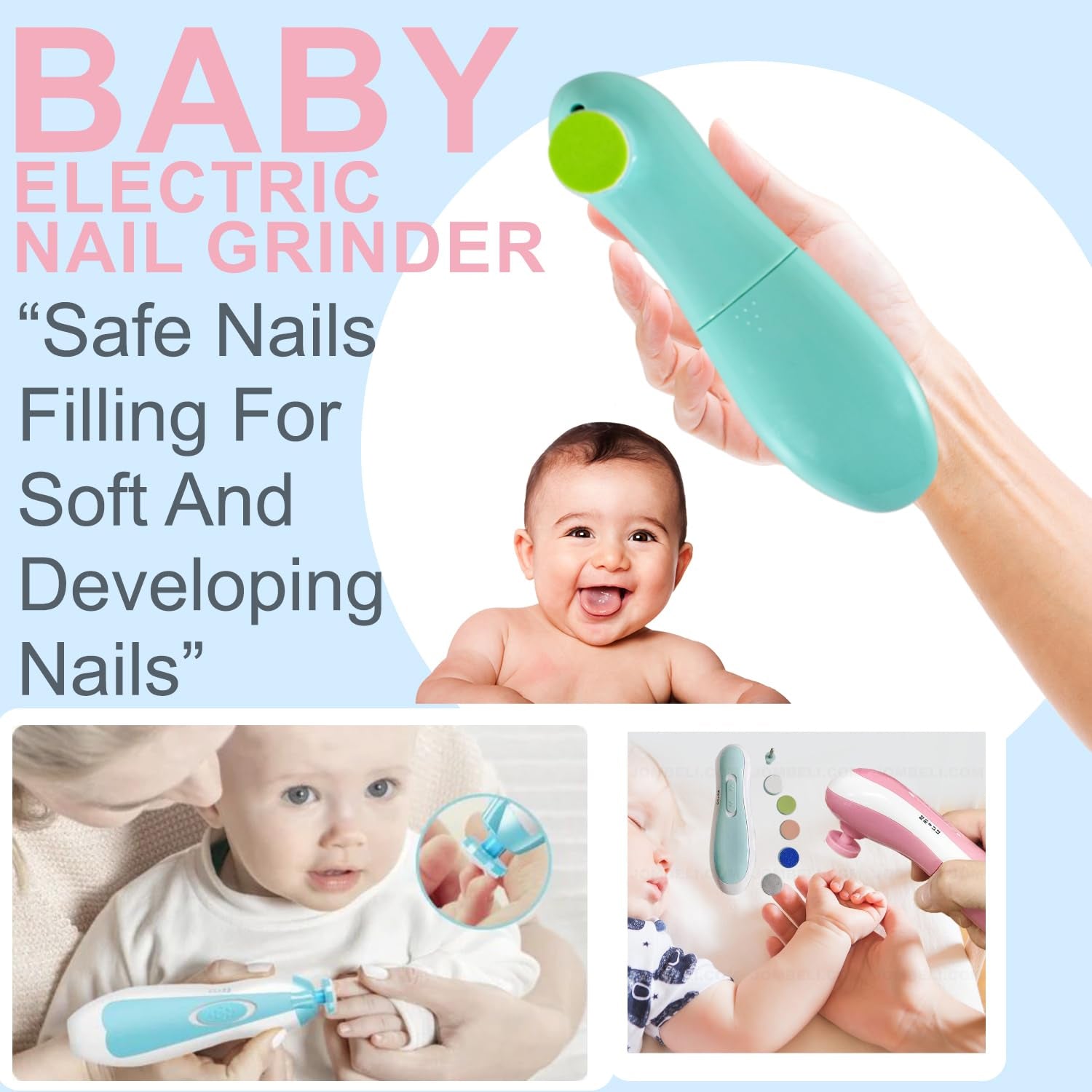 Safe Baby Nail Clippers | 6-in-1 Electric Trimmer Tool - Shivani Jaswal Safe Baby Nail Clippers | 6-in-1 Electric Trimmer Tool