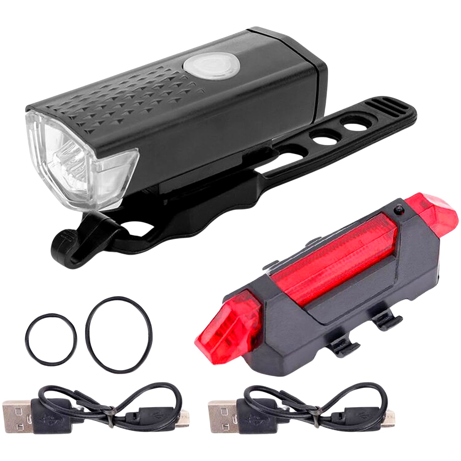 Combo of Bicycle LED USB Rechargeable Head Light and Tail Light (2 Pc Set) - Shivani Jaswal Combo of Bicycle LED USB Rechargeable Head Light and Tail Light (2 Pc Set)