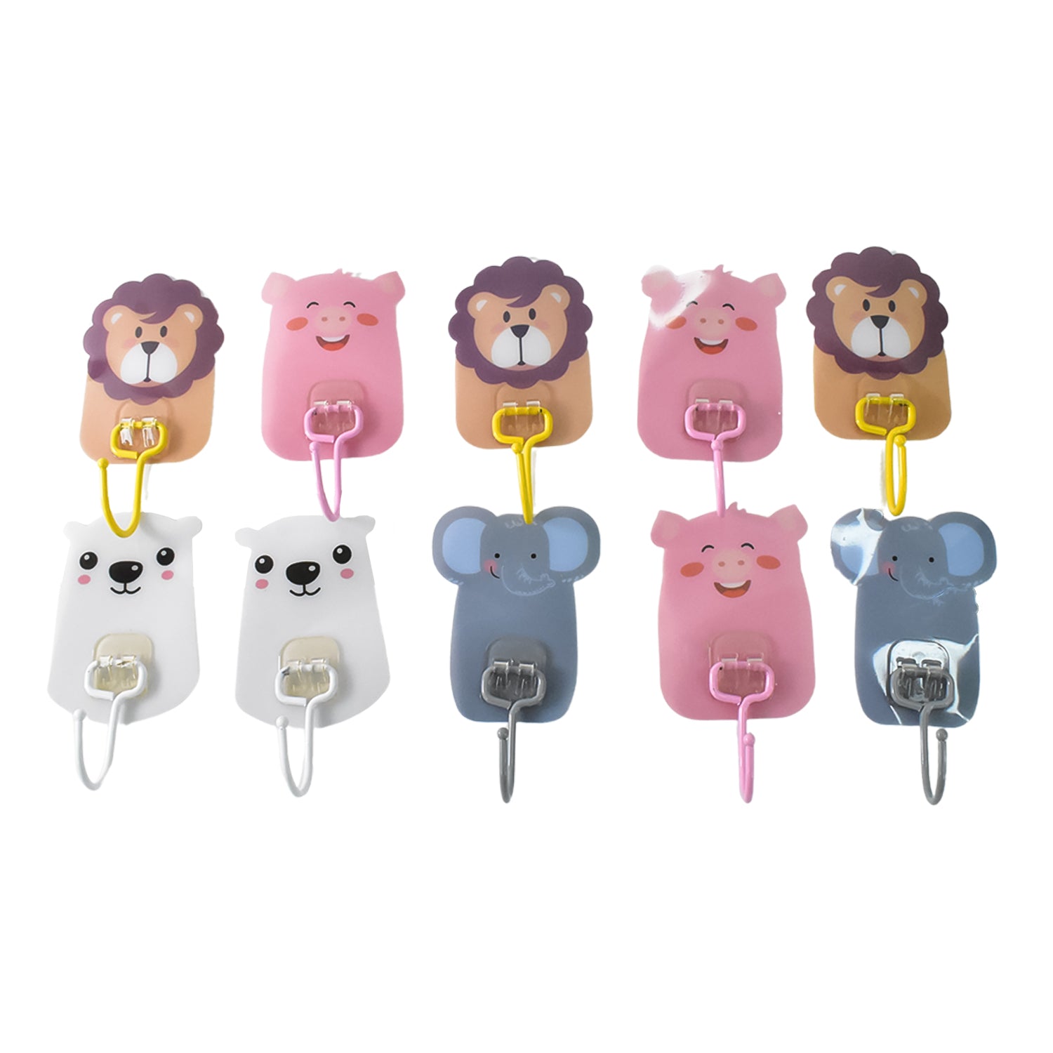 Wall Mounted Cartoon Hooks Self Adhesive Hooks (10 Pcs Set) - Shivani Jaswal Wall Mounted Cartoon Hooks Self Adhesive Hooks (10 Pcs Set)