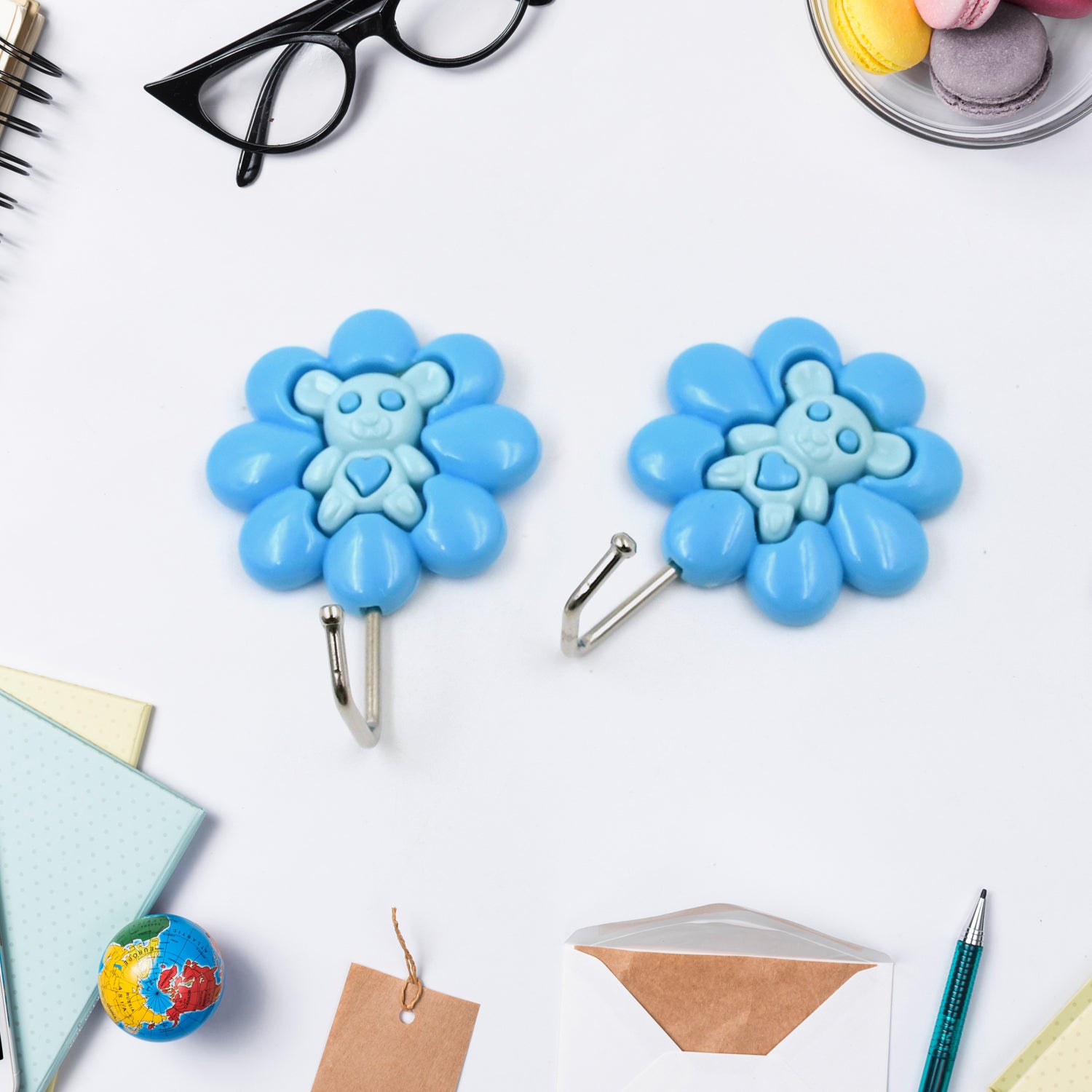 Multipurpose Self-Adhesive hooks (2 Pc Set / Mix Design) - Shivani Jaswal Multipurpose Self-Adhesive hooks (2 Pc Set / Mix Design)