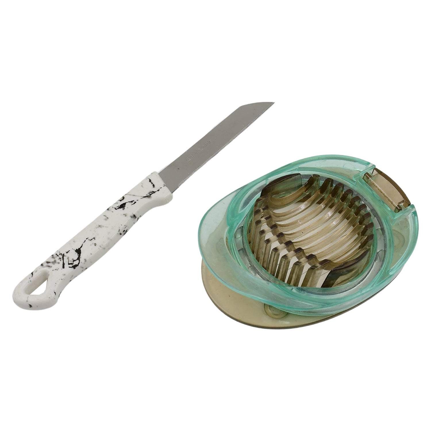 Stainless Steel, Egg Slicer & Knife (2 Pc Set) - Shivani Jaswal Stainless Steel, Egg Slicer & Knife (2 Pc Set)
