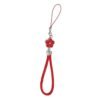 Flower Shape metal alloy pendant Nylon Braided leather hand strap lanyard phone (1 Pc / Multicolor)