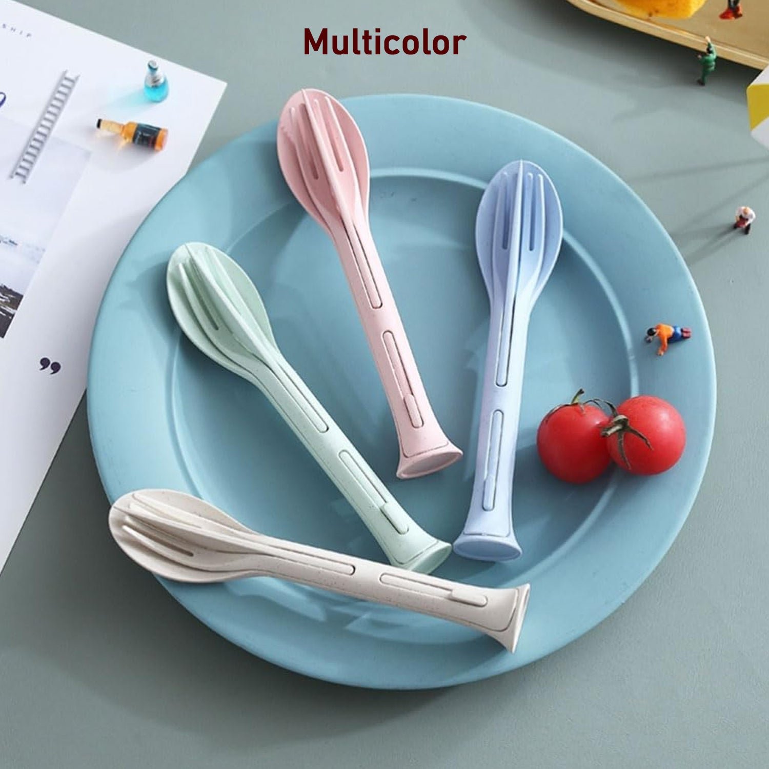 3 in 1 Reusable Spoon, Knife Forks Tableware, Spoon (3 Pcs Set) - Shivani Jaswal 3 in 1 Reusable Spoon, Knife Forks Tableware, Spoon (3 Pcs Set)