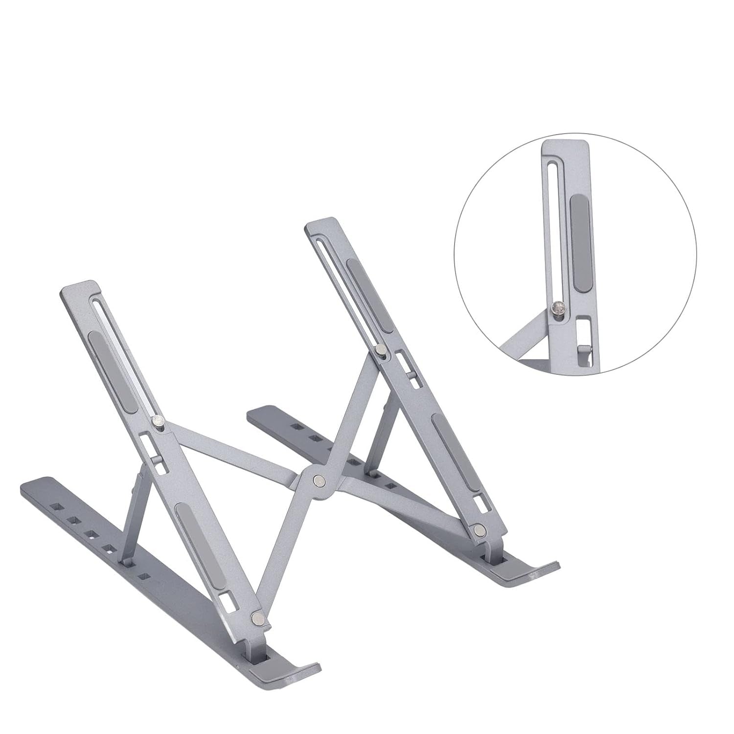 Metal Portable Laptop Stand, with 7 Adjustable Angles (1 Pc) - Shivani Jaswal Metal Portable Laptop Stand, with 7 Adjustable Angles (1 Pc)
