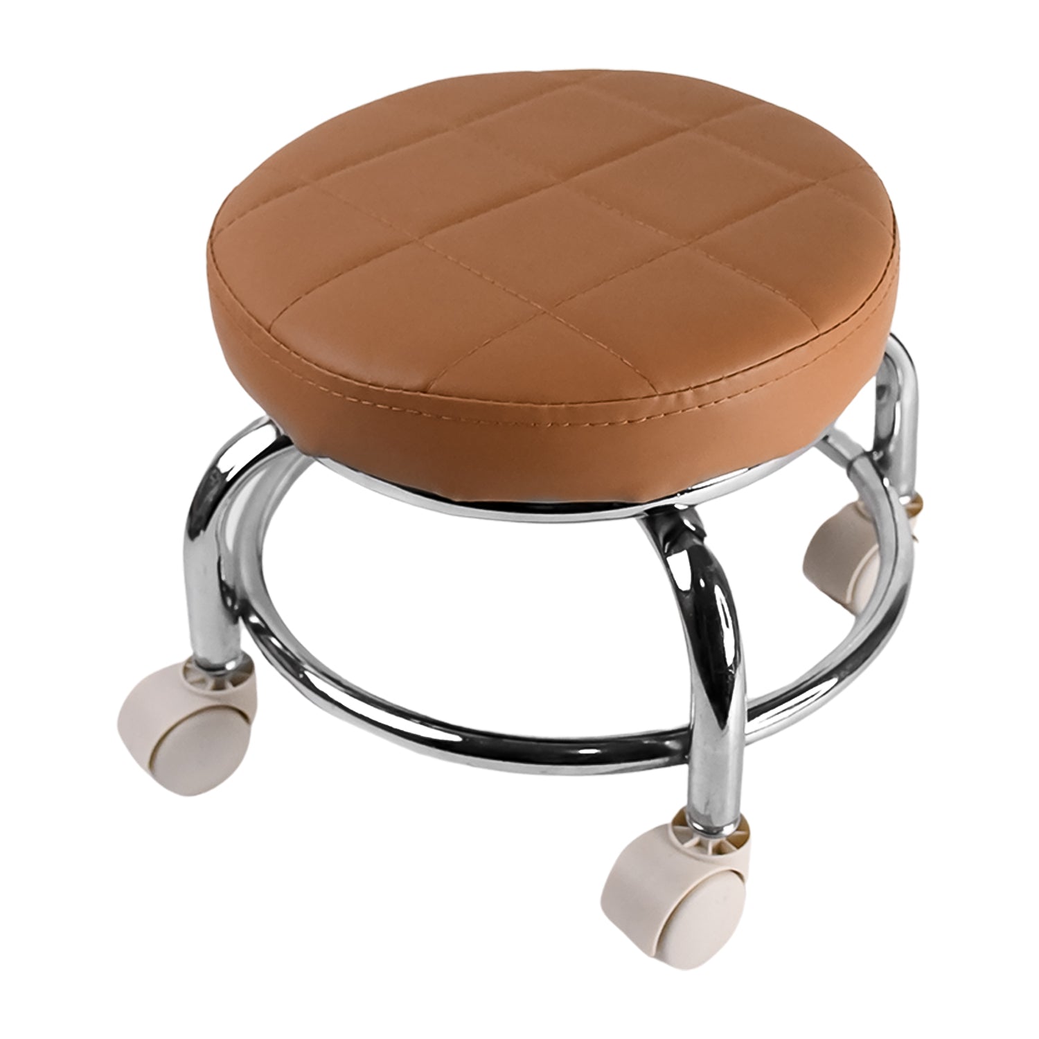 Heavy Duty Steel Base Round Rolling Stool with Wheels Pedicure Stool (1 pc) - Shivani Jaswal Heavy Duty Steel Base Round Rolling Stool with Wheels Pedicure Stool (1 pc)