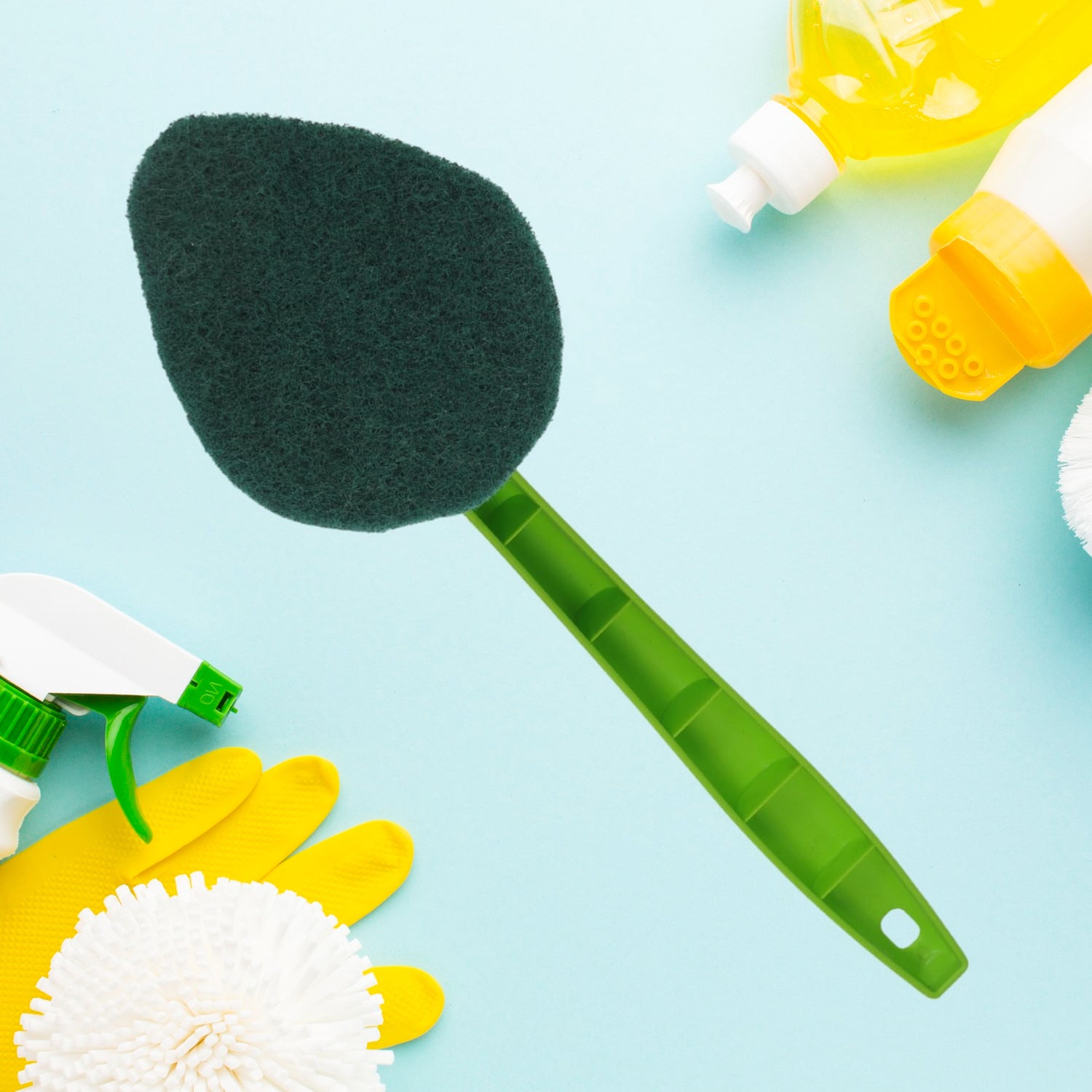 Scrubber Hockey with Long Handle (1 Pc) - Shivani Jaswal Scrubber Hockey with Long Handle (1 Pc)