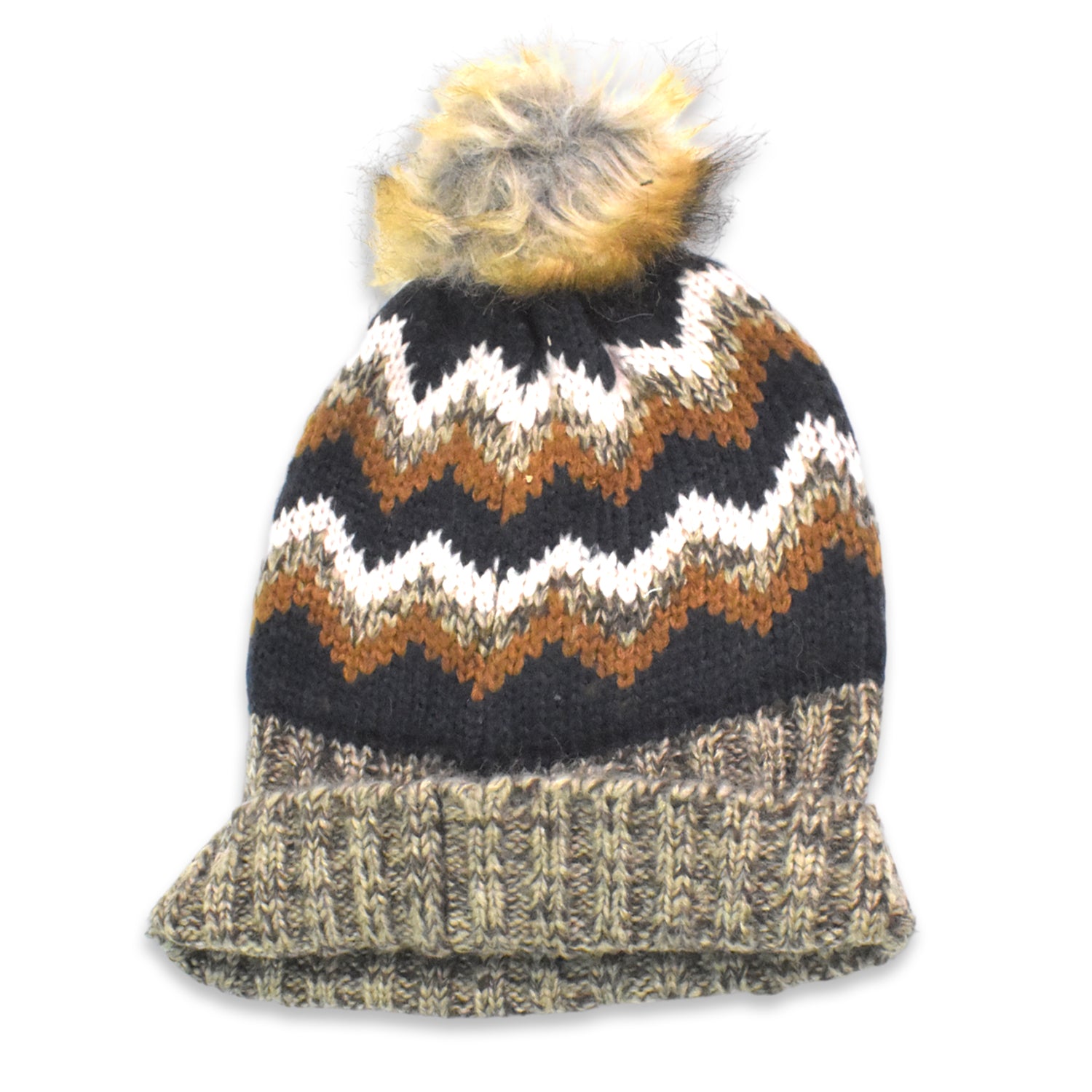 Winter Woolen Knitted Black Inside Fur Beanie Cap (1 Pc / Mix Design & Color) - Shivani Jaswal Winter Woolen Knitted Black Inside Fur Beanie Cap (1 Pc / Mix Design & Color)