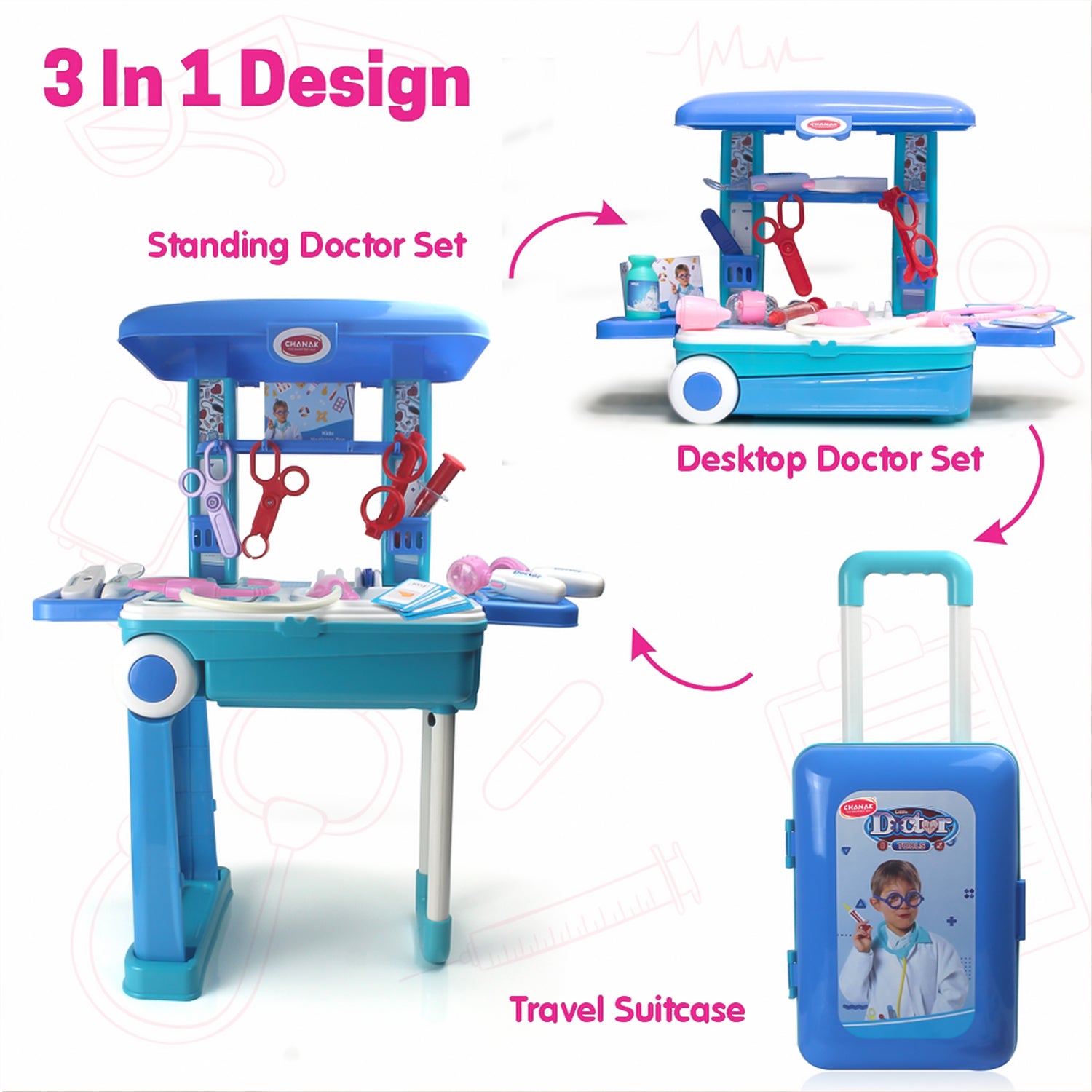 Premium Doctor Set Trolley Little Doctor Kids Toy (1 Set) - Shivani Jaswal Premium Doctor Set Trolley Little Doctor Kids Toy (1 Set)