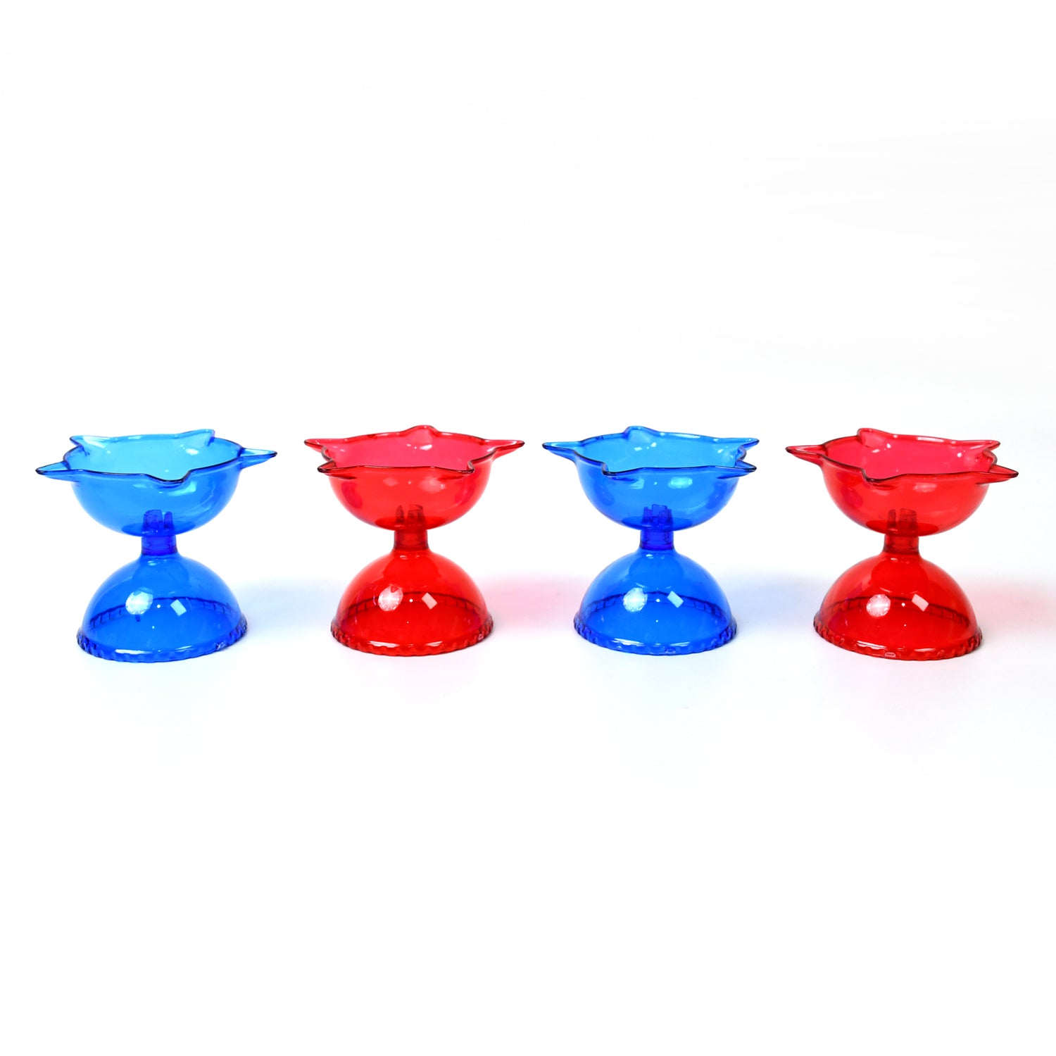 Colourful Reflection Diya Combo Plastic Candle Cup with Multi Shape (4 Pcs Set) - Shivani Jaswal Colourful Reflection Diya Combo Plastic Candle Cup with Multi Shape (4 Pcs Set)