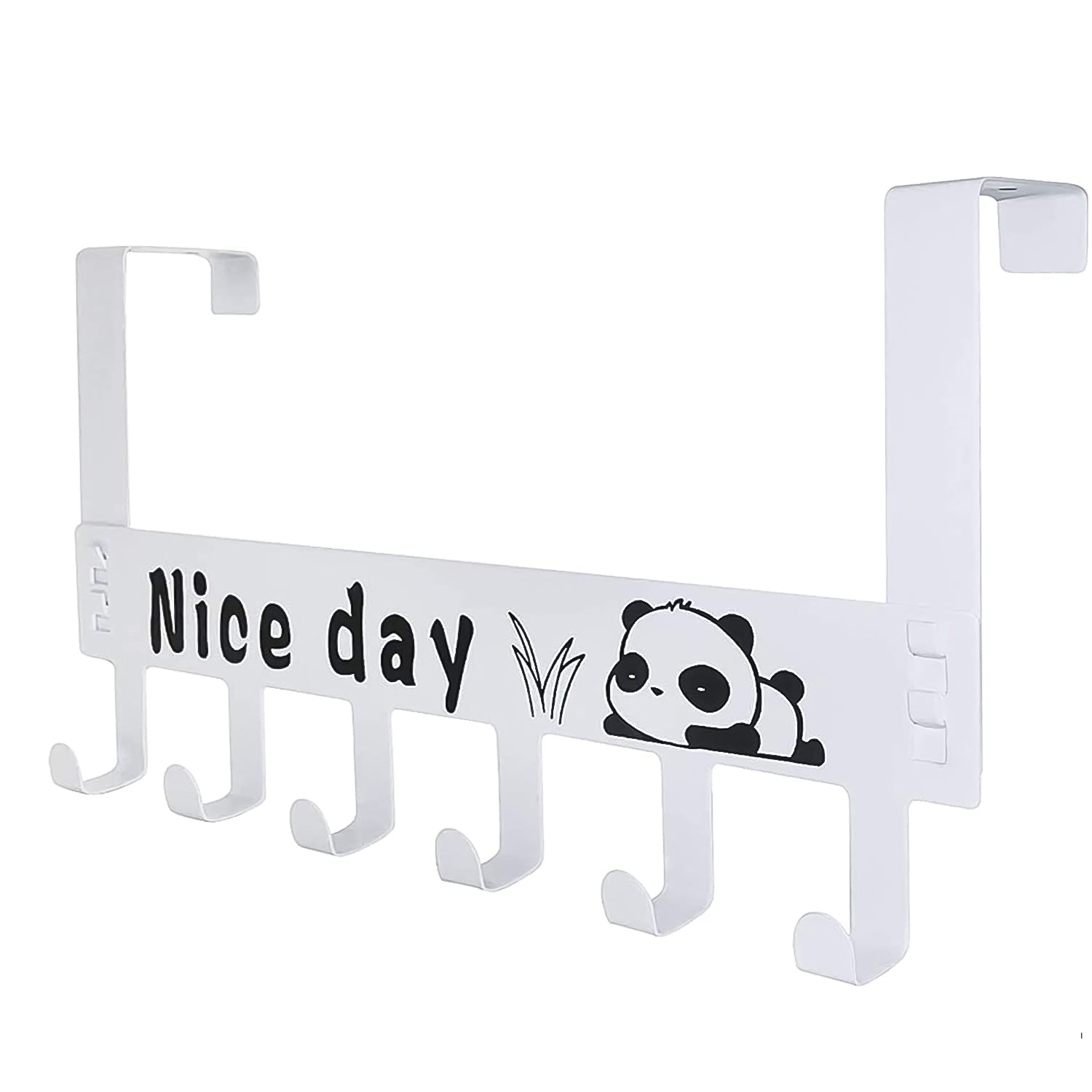 Heavy-Duty Carbon Steel Door Hook Hanger Rack (2 pc / 6 Hook / White) - Shivani Jaswal Heavy-Duty Carbon Steel Door Hook Hanger Rack (2 pc / 6 Hook / White)