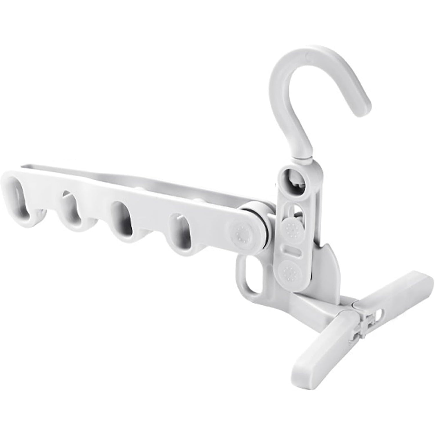 5-Hole Foldable Clothes Hanger – Robust, Space-Saving Travel Rack - Shivani Jaswal 5-Hole Foldable Clothes Hanger – Robust, Space-Saving Travel Rack