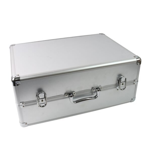 Aluminium & Wooden Multipurpose Portable Suitcase Travel Tool Box With 2 Keys For Lock (45Ã—29Ã—20 Cm / 1 Pc)
