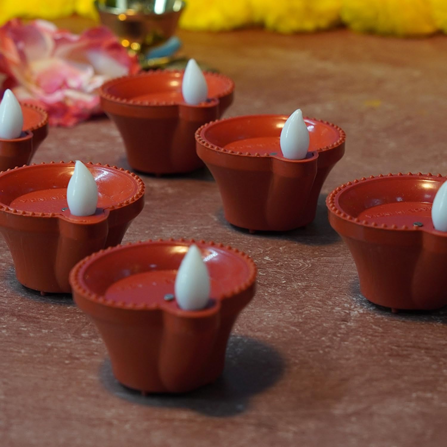 Water Sensor Diyas for Diwali Decoration (12 Pcs Set) - Shivani Jaswal Water Sensor Diyas for Diwali Decoration (12 Pcs Set)