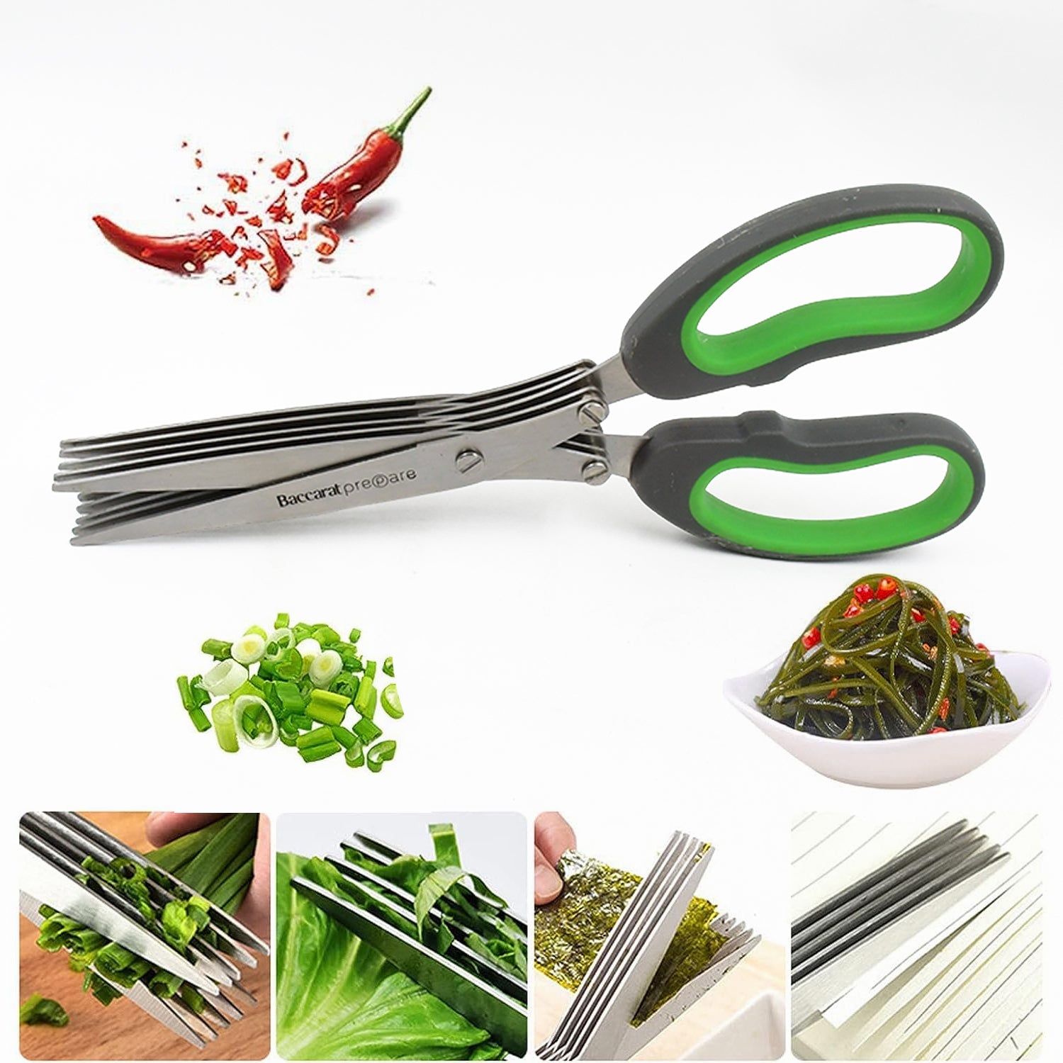 Multifunction Vegetable Stainless Steel Herbs Scissor with 5 Blades (1 Pc) - Shivani Jaswal Multifunction Vegetable Stainless Steel Herbs Scissor with 5 Blades (1 Pc)