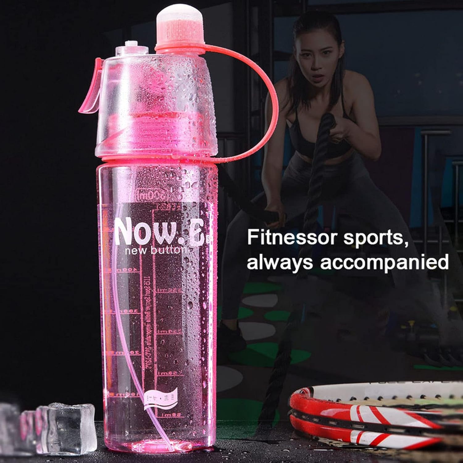 Plastic 2 In 1 Mist Spray Water Bottle (Multicolor / 400 ML / 1 Pc) - Shivani Jaswal Plastic 2 In 1 Mist Spray Water Bottle (Multicolor / 400 ML / 1 Pc)